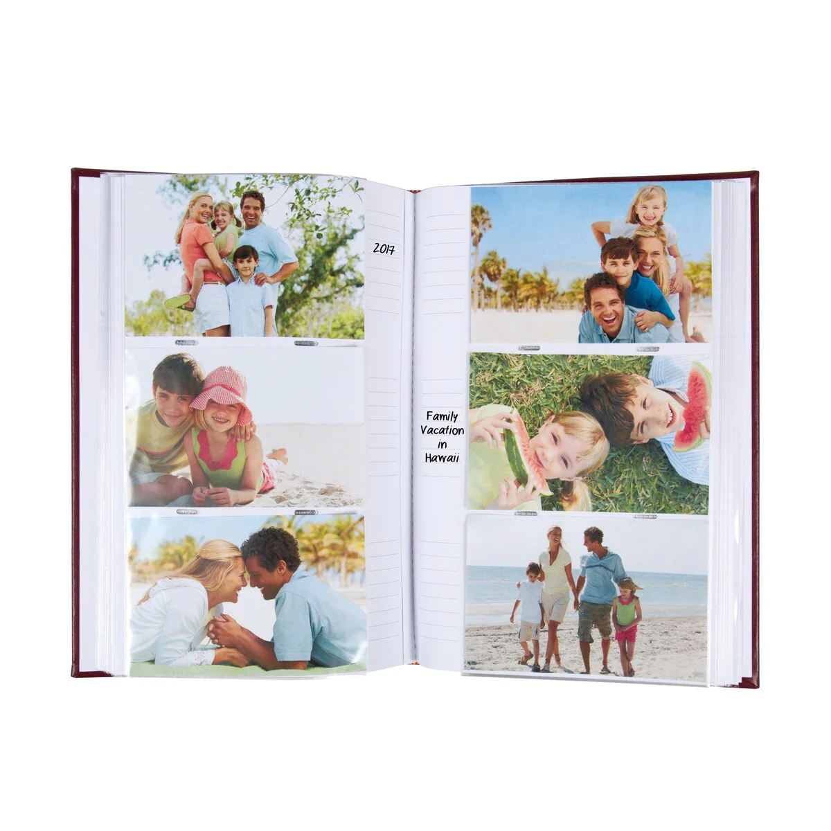 DesignOvation Debossed Black Faux Leather Photo Album (Pack of 4)