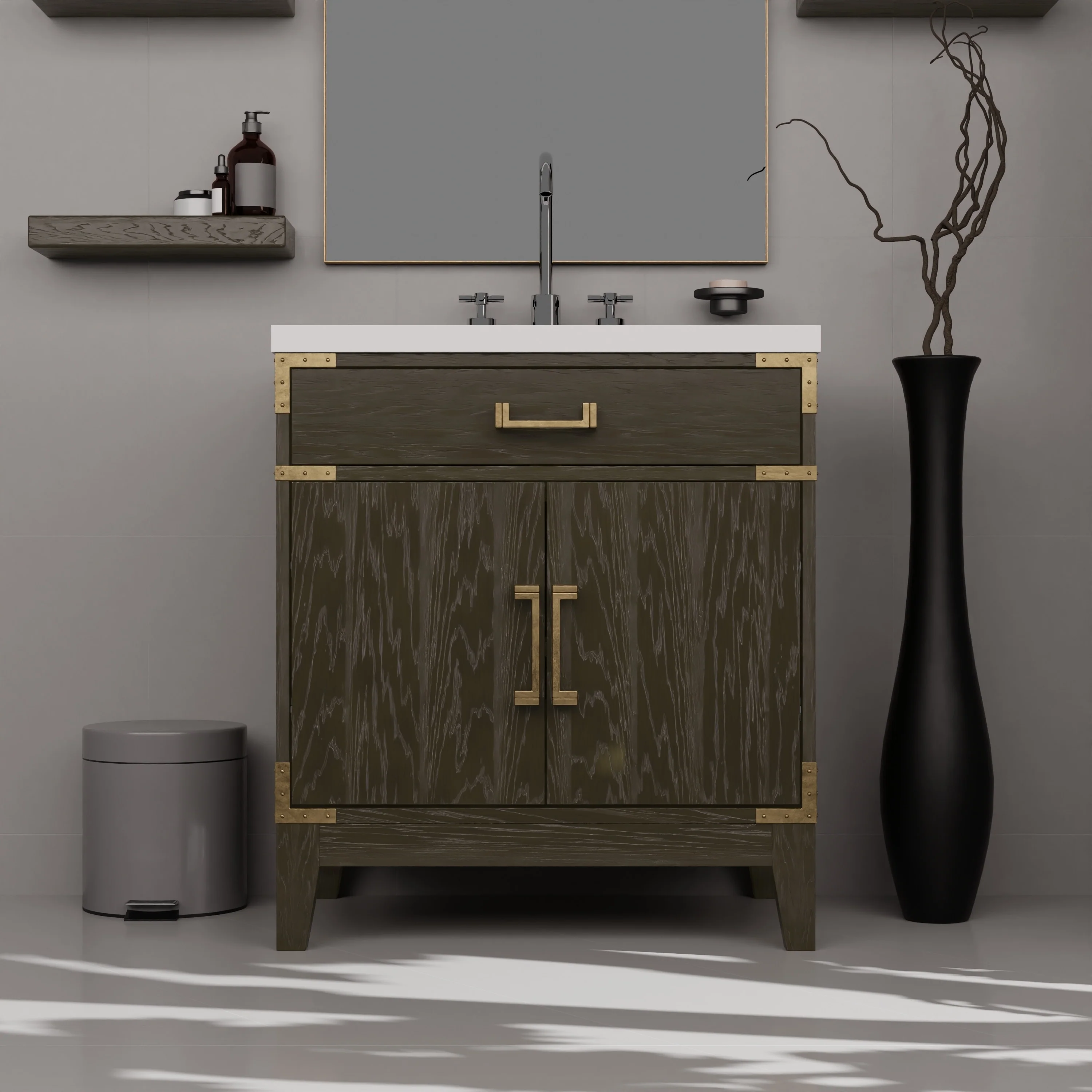Laurel Bath Vanity Quartz Top, Sink and Faucet
