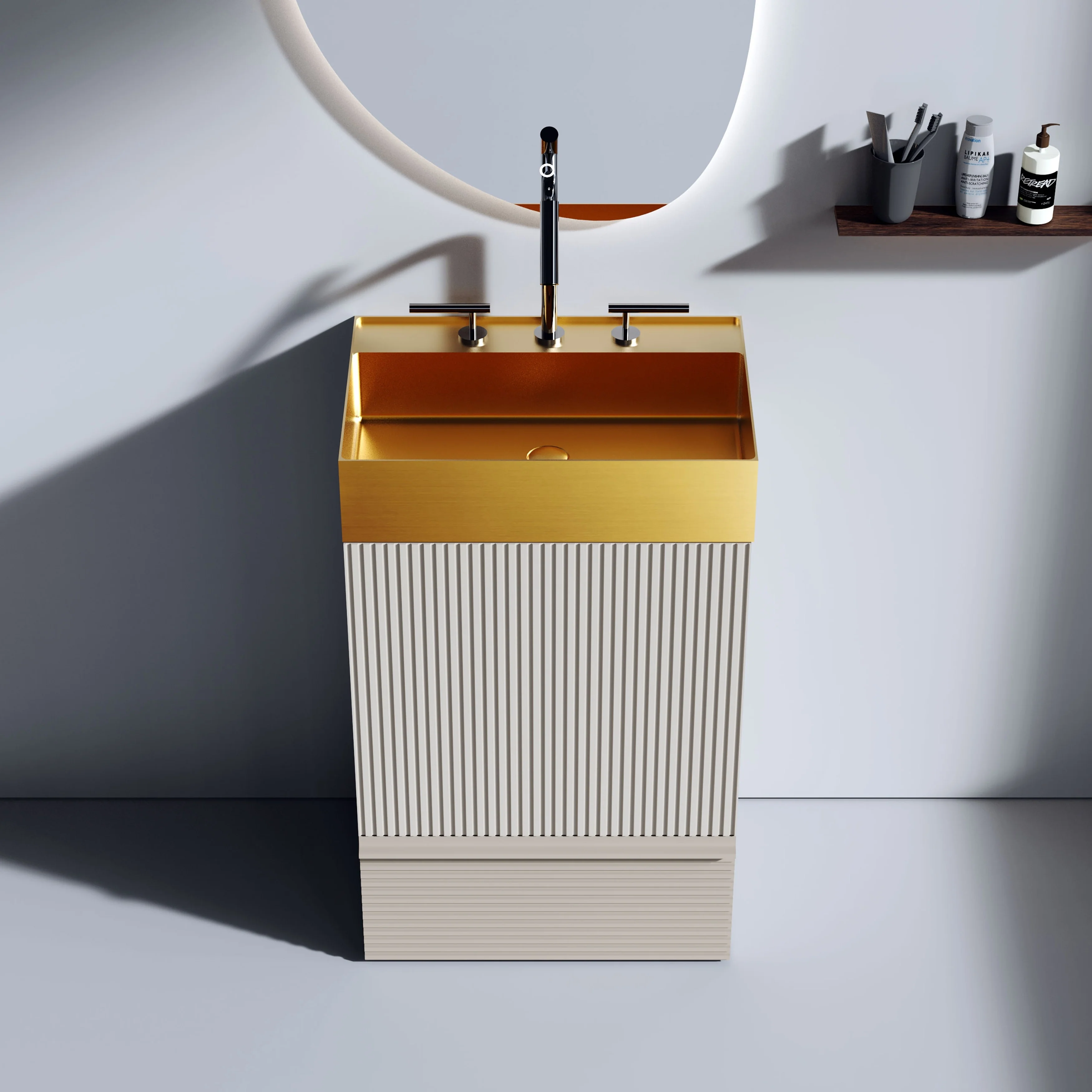 CITTANEO Gada Pro 20'' Modern Freestanding Bathroom Vanity with Sink and Integral Basin
