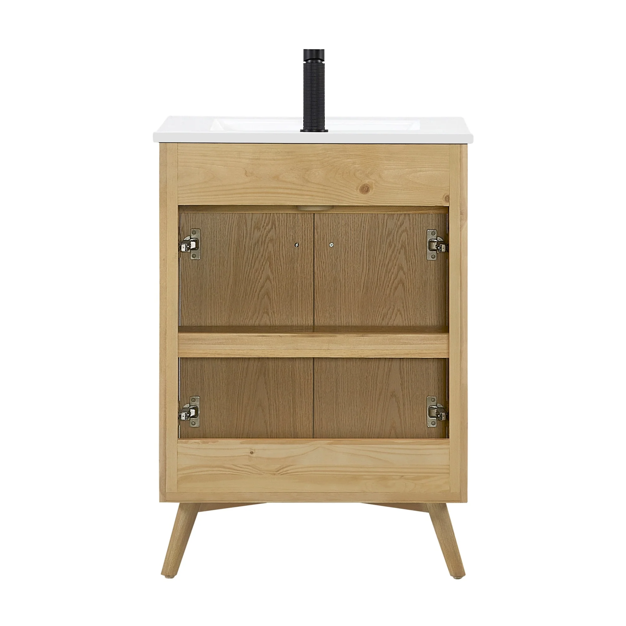 Delhi Bath Vanity with White Ceramic Basin Top without Mirror