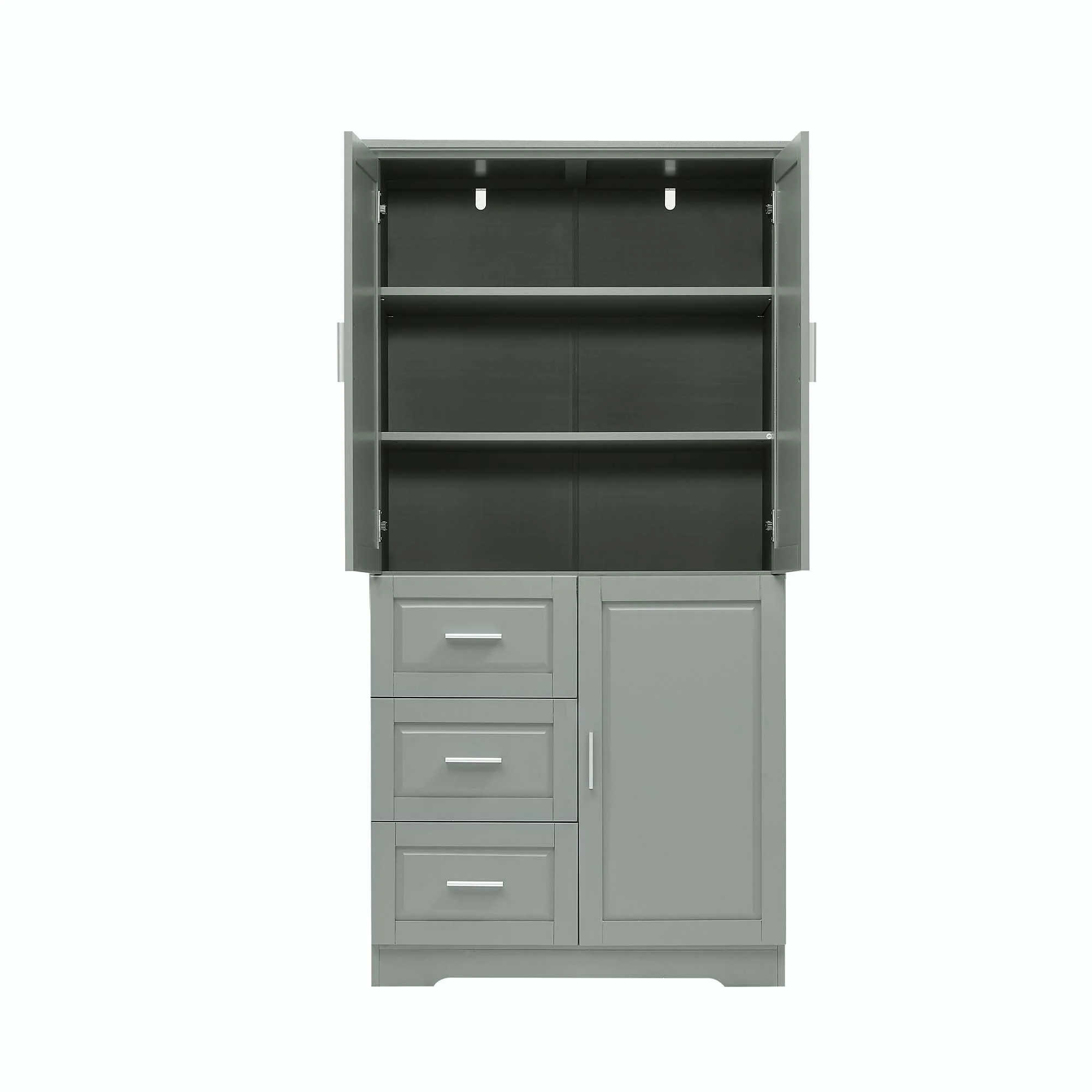 Bathroom Storage Cabinet with Drawers and Adjustable Shelf