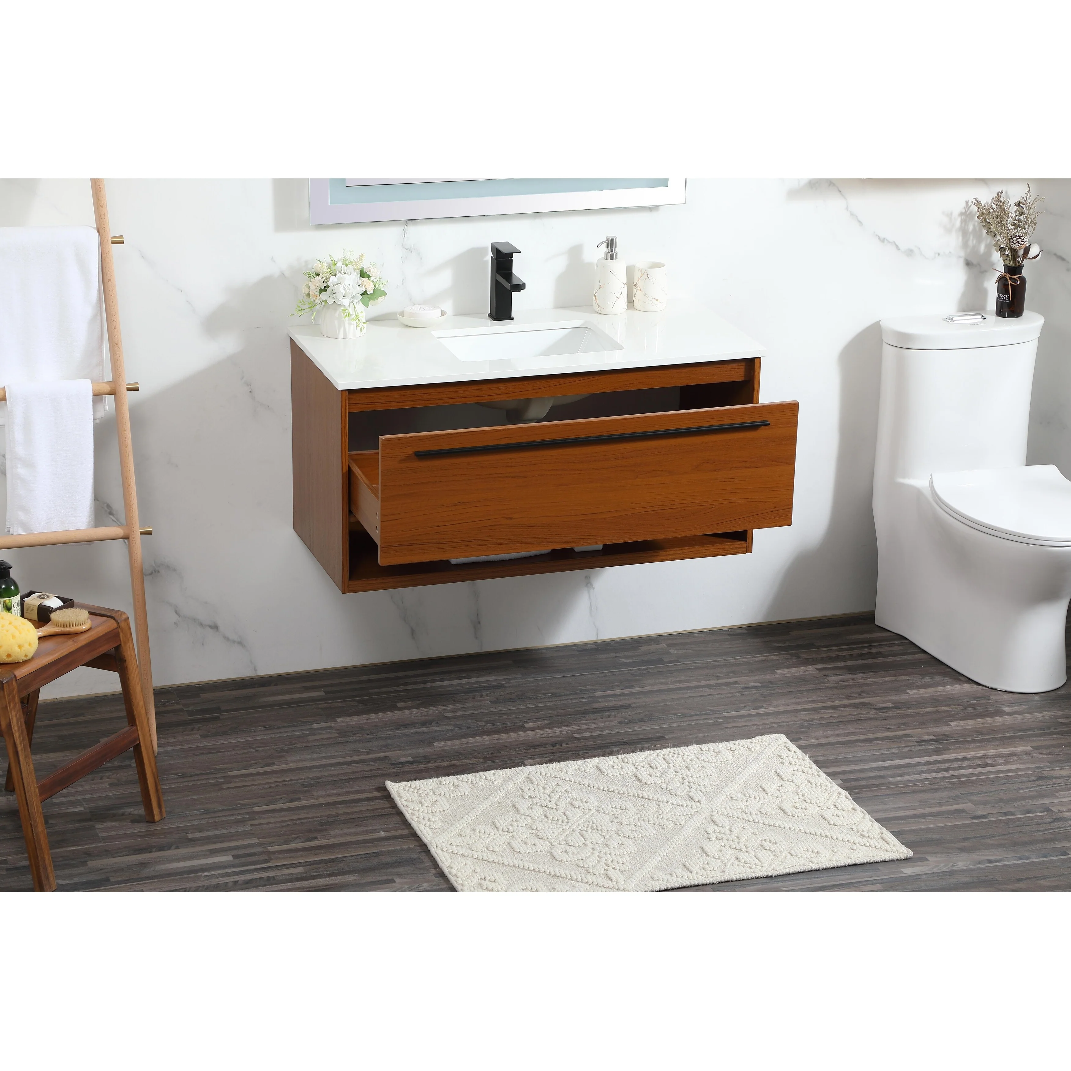 Brush 36 - 48 Inch Single Bathroom Vanity