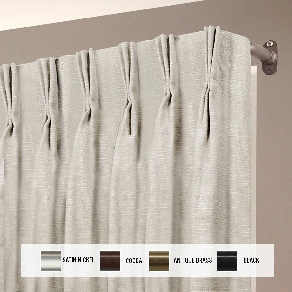 InStyleDesign 5/8 inch Blackout Bay Curtain Rod 20