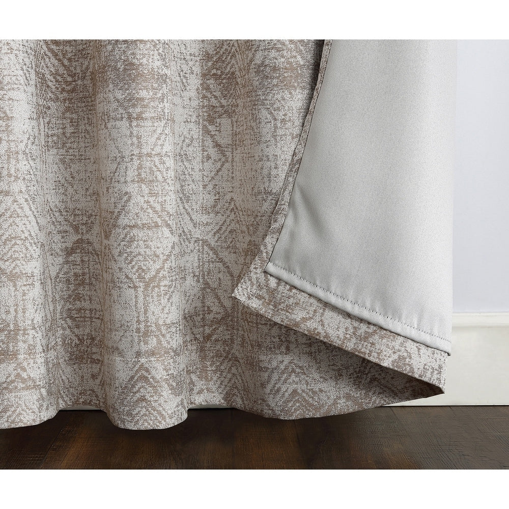 Sun Zero Darren Distressed Global Blackout Lined Grommet Curtain Panel, Single Panel