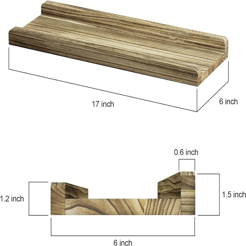 Floating Shelves Wall Mounted Set of 2 17 Inch - 17.2