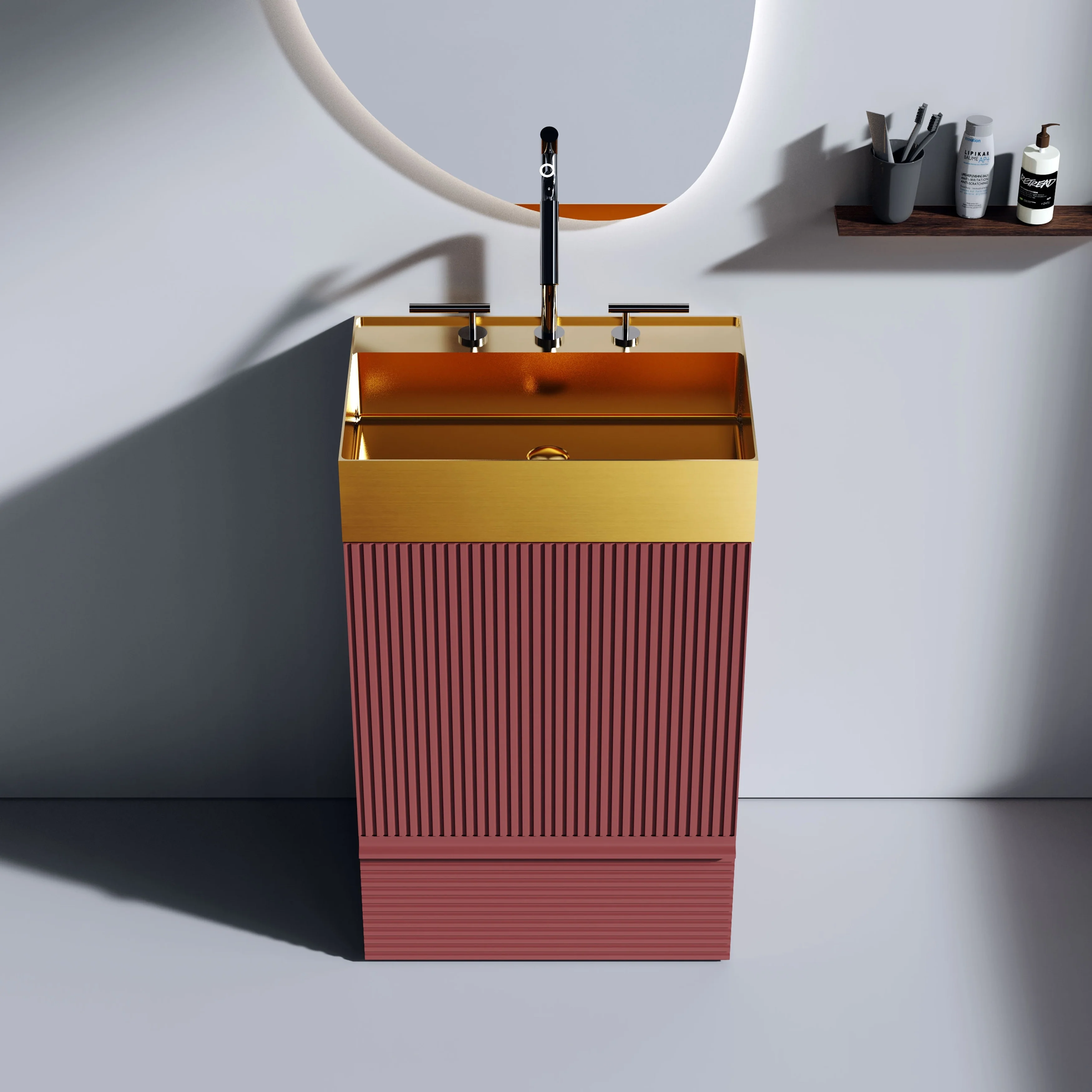 CITTANEO Gada Pro 20'' Modern Freestanding Bathroom Vanity with Sink and Integral Basin
