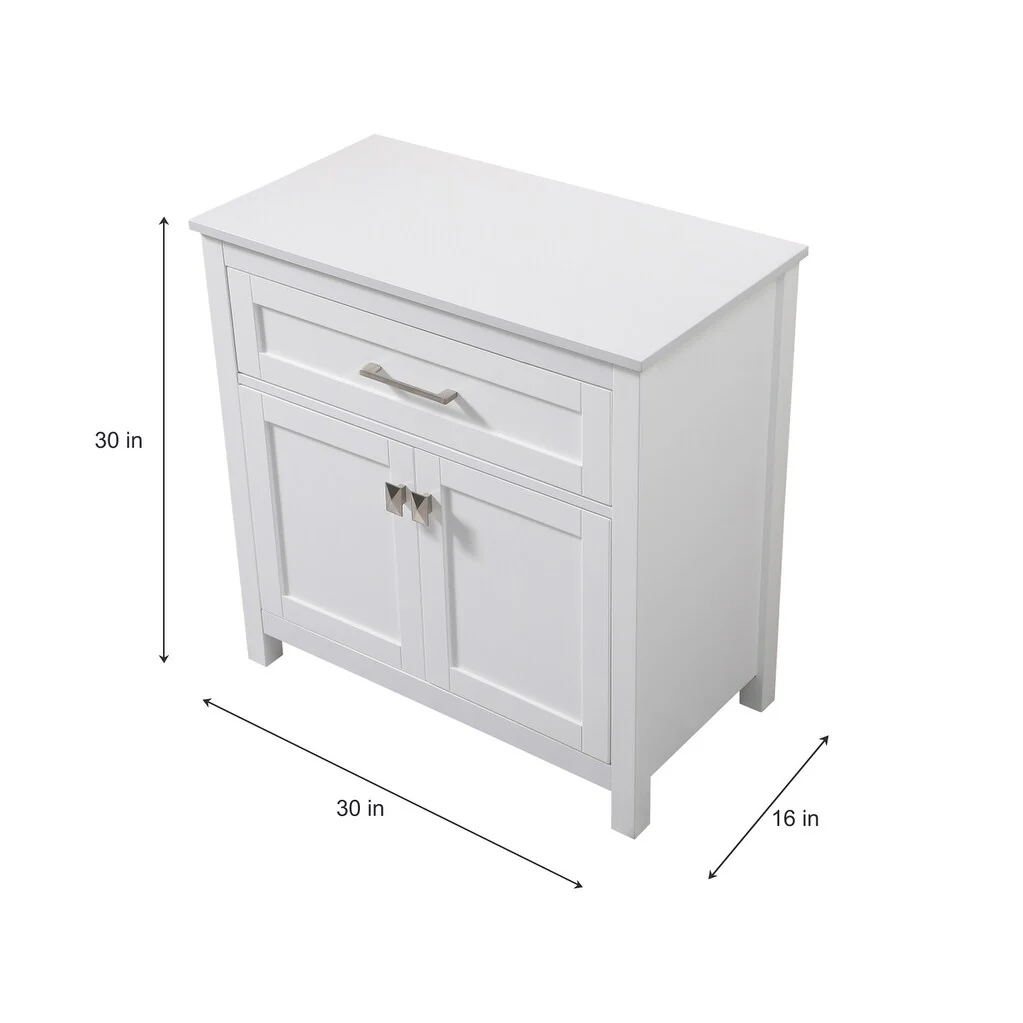 Indigo Home 30 Inch Bathroom Storage Freestanding Cabinet - 30 x 16