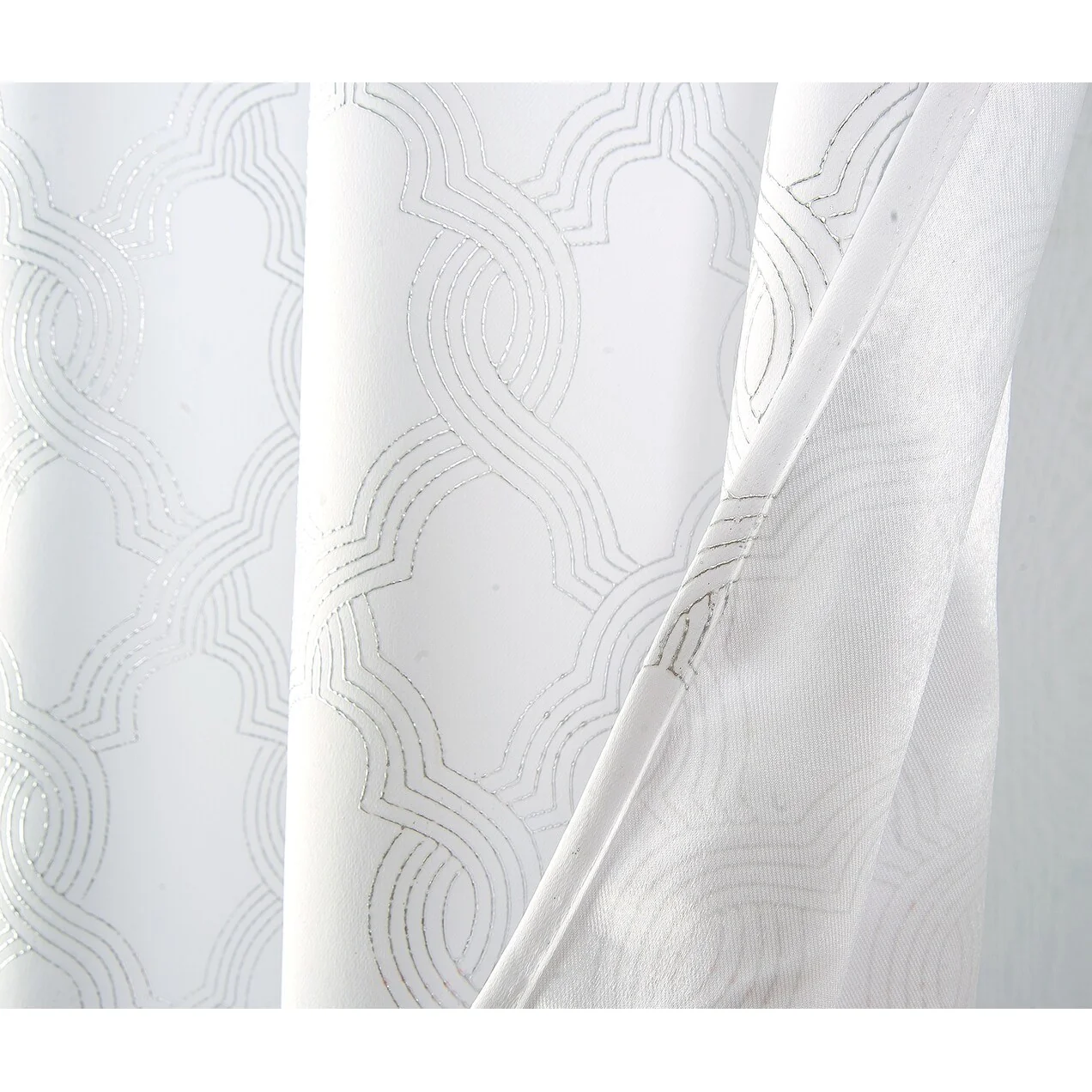 Jansen Geometric Blackout Window Curtain Panel 90 inches