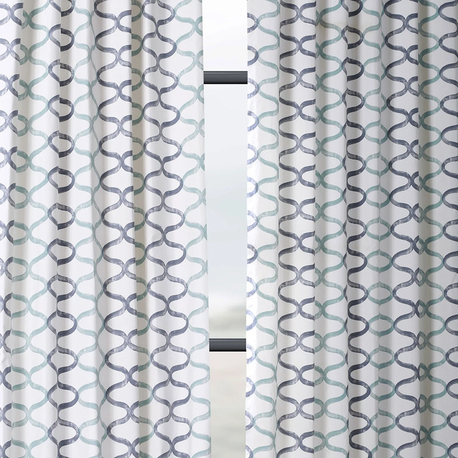 Exclusive Fabrics Illusions Geometric Grace Cotton Room Darkening Curtain (1 Panel)