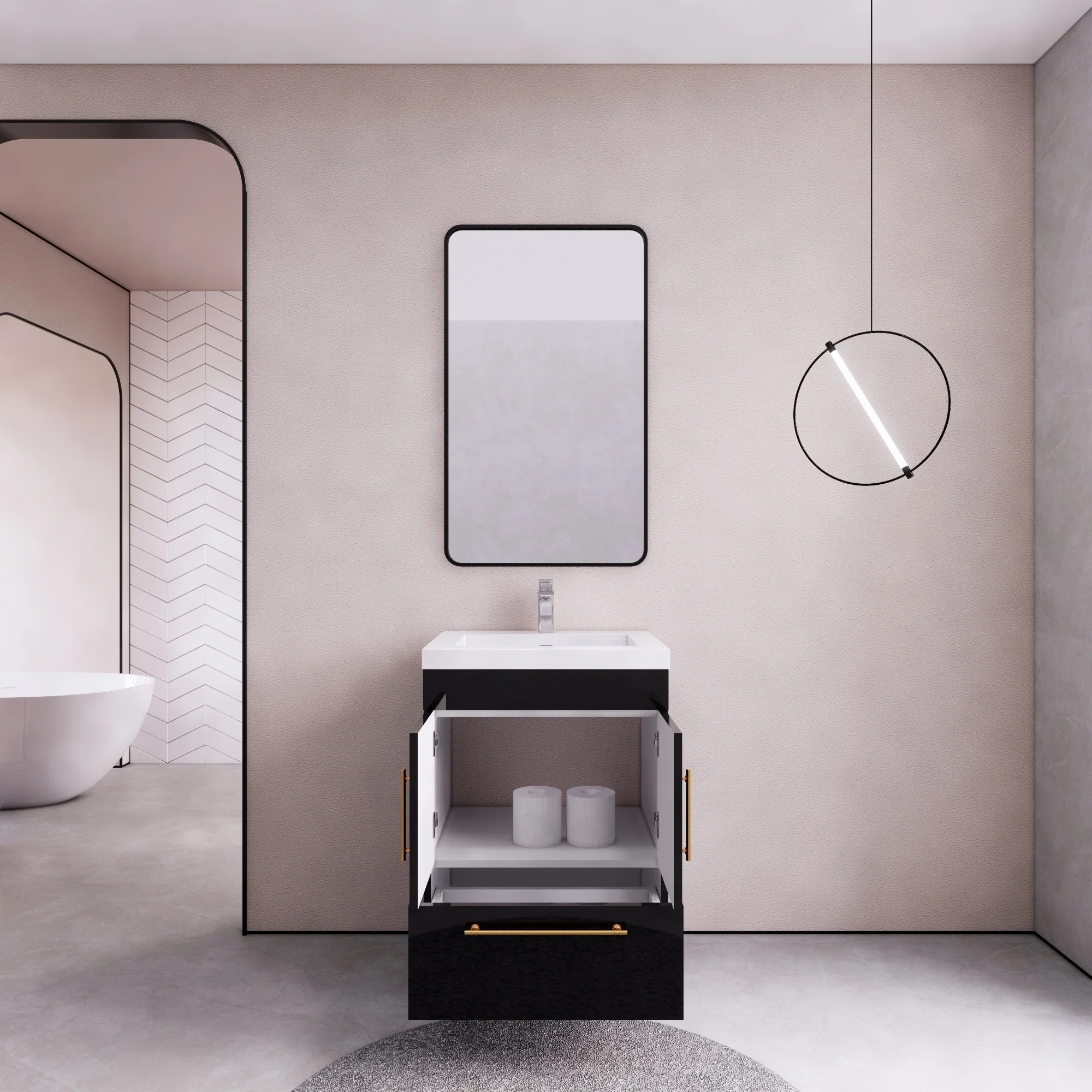 Eliza 24'' Freestanding Vanity with Single Sink