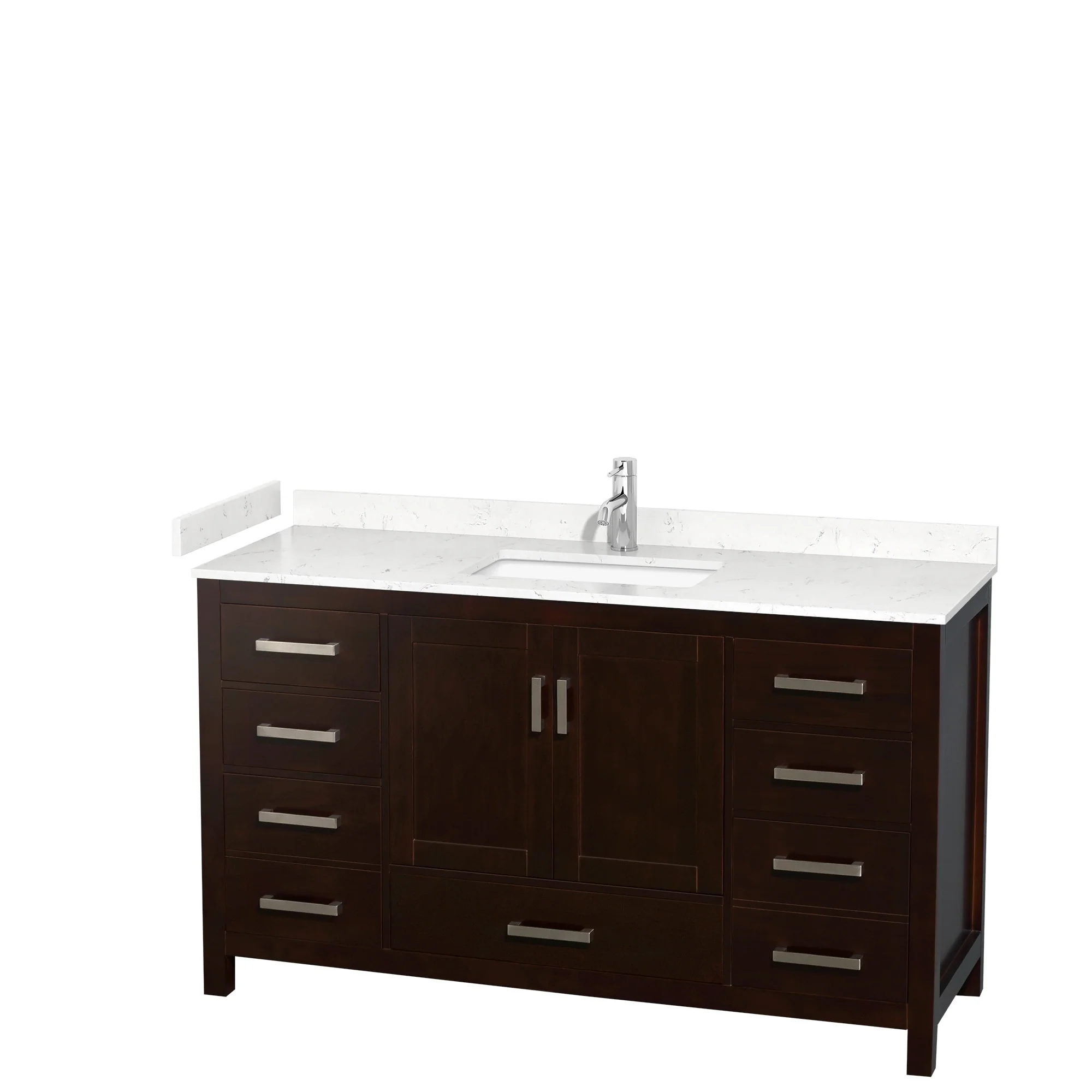 Sheffield Single Bathroom Vanity Set, Cultured Top, No Mirror