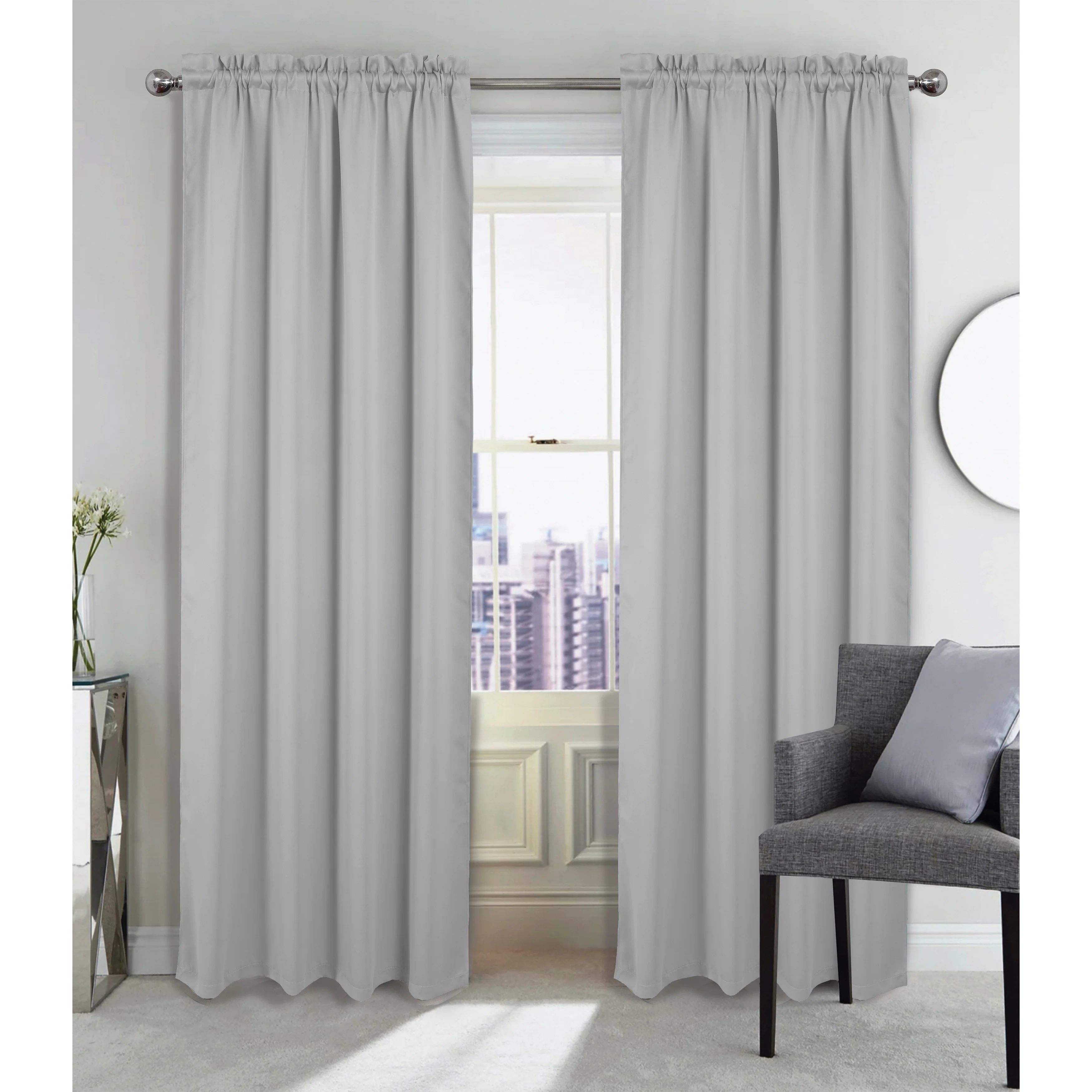 Twilight Room Darkening Rod Pocket Window Curtain 84