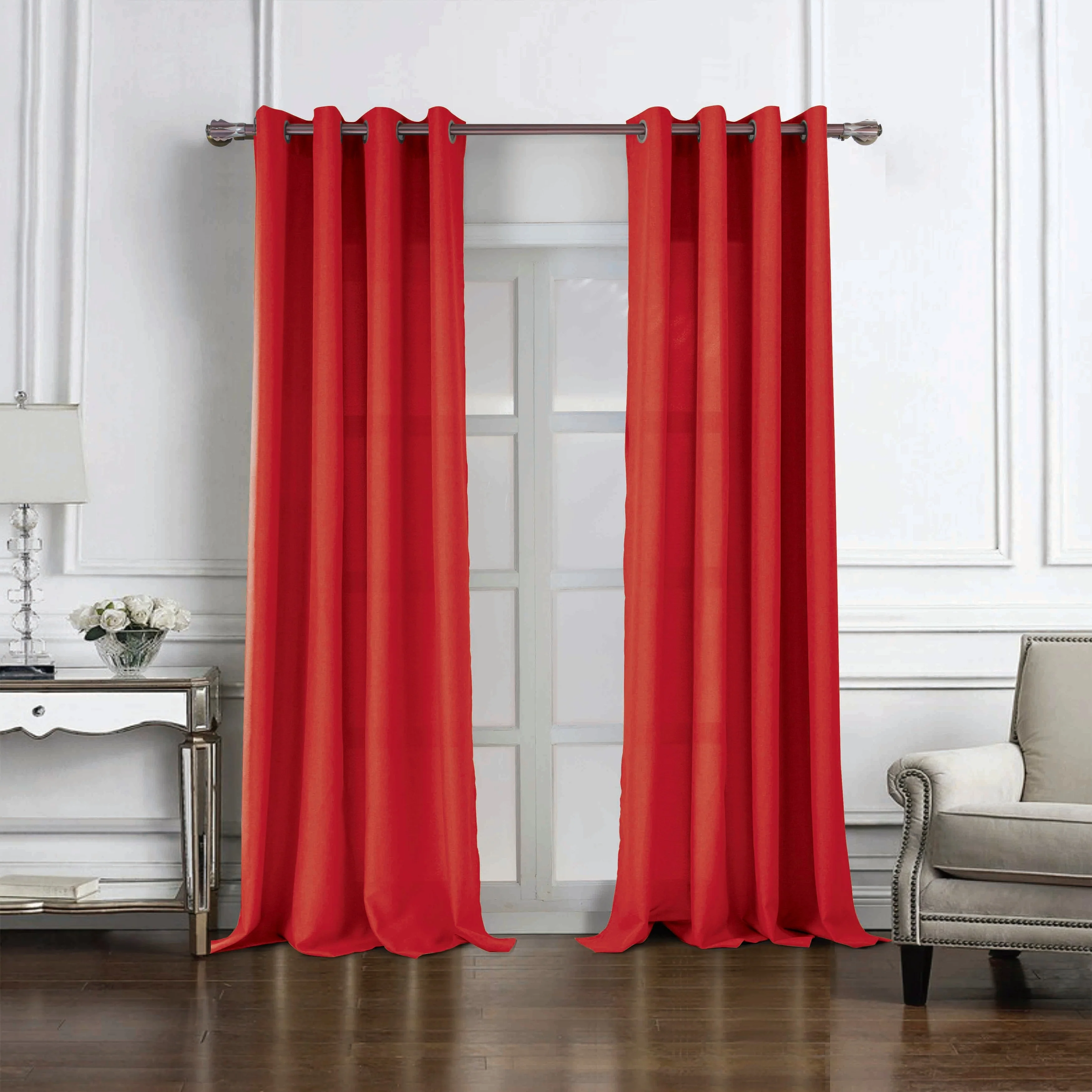 Cole Textured Grommet Window Curtain Panel 90