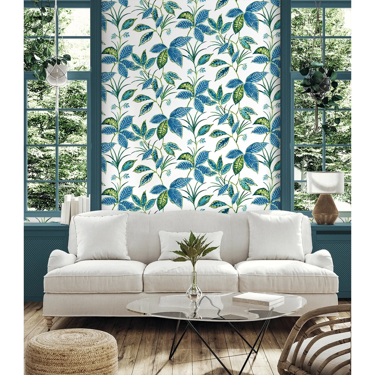 NextWall Boho Leaf Trail Peel and Stick Wallpaper