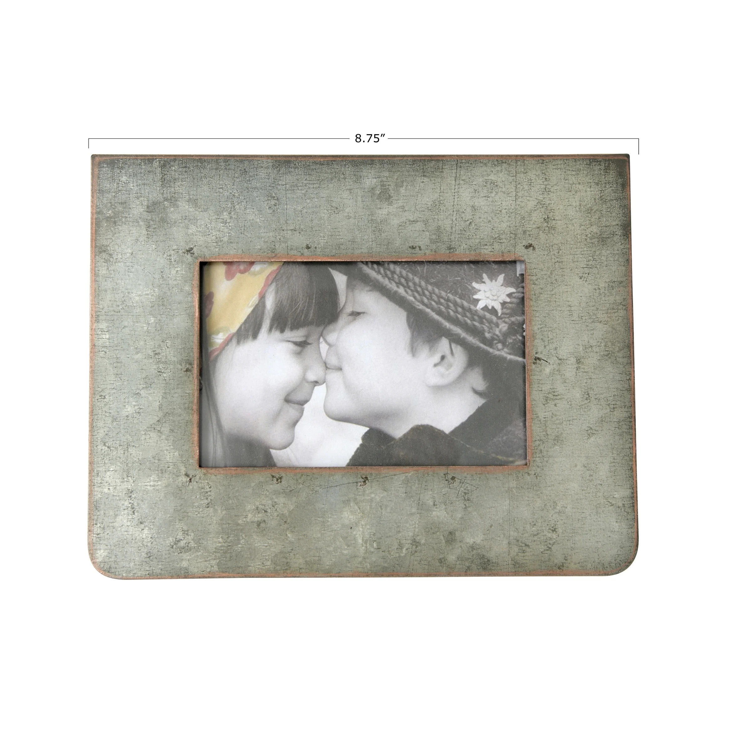 Galvanized 2-Sided Standing Picture Frame