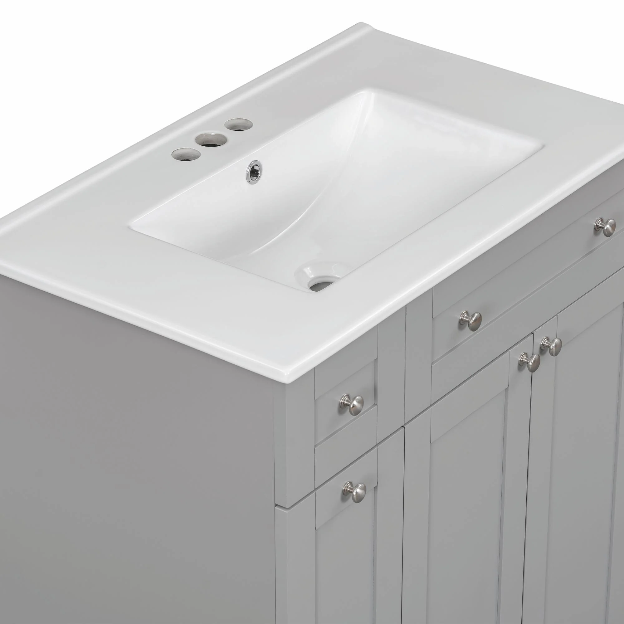 30-Inch Bathroom Vanity with Ceramic Sink Combo