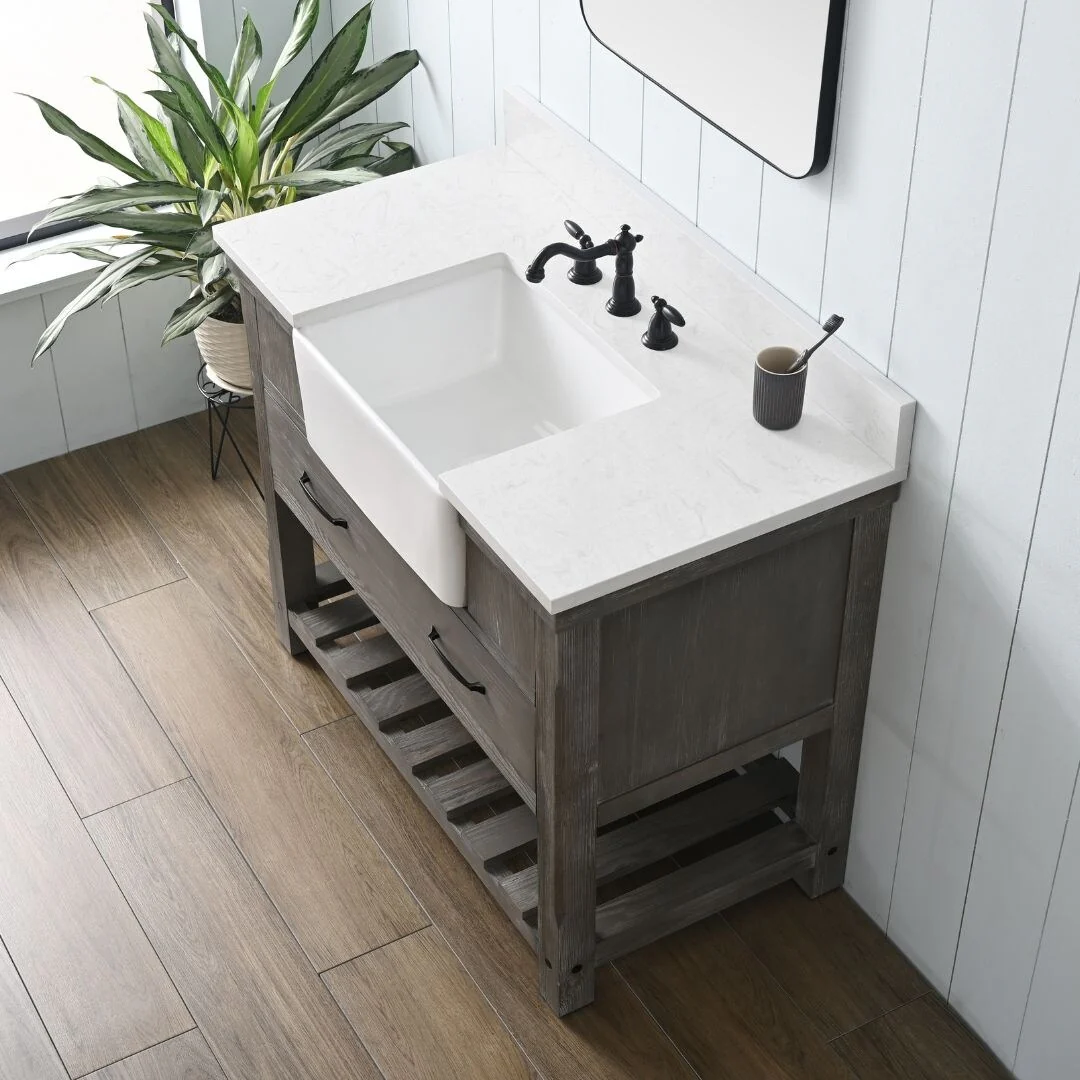 Sudio Design Bathroom Vanity Wesley Weathered Collection.