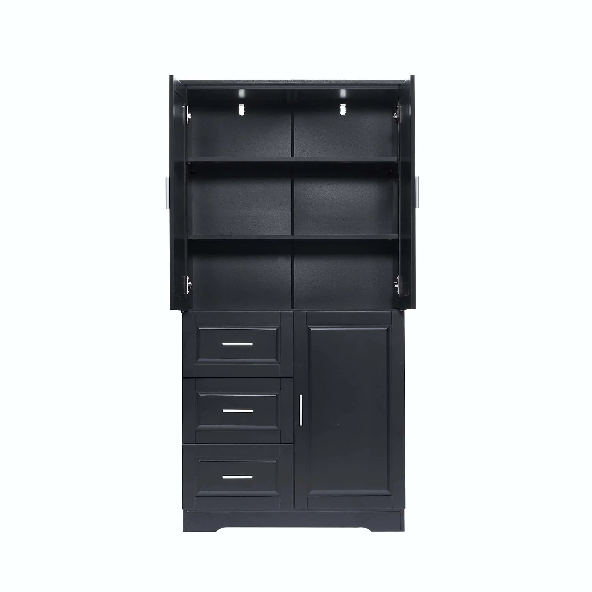 Bathroom Storage Cabinet with Drawers and Adjustable Shelf