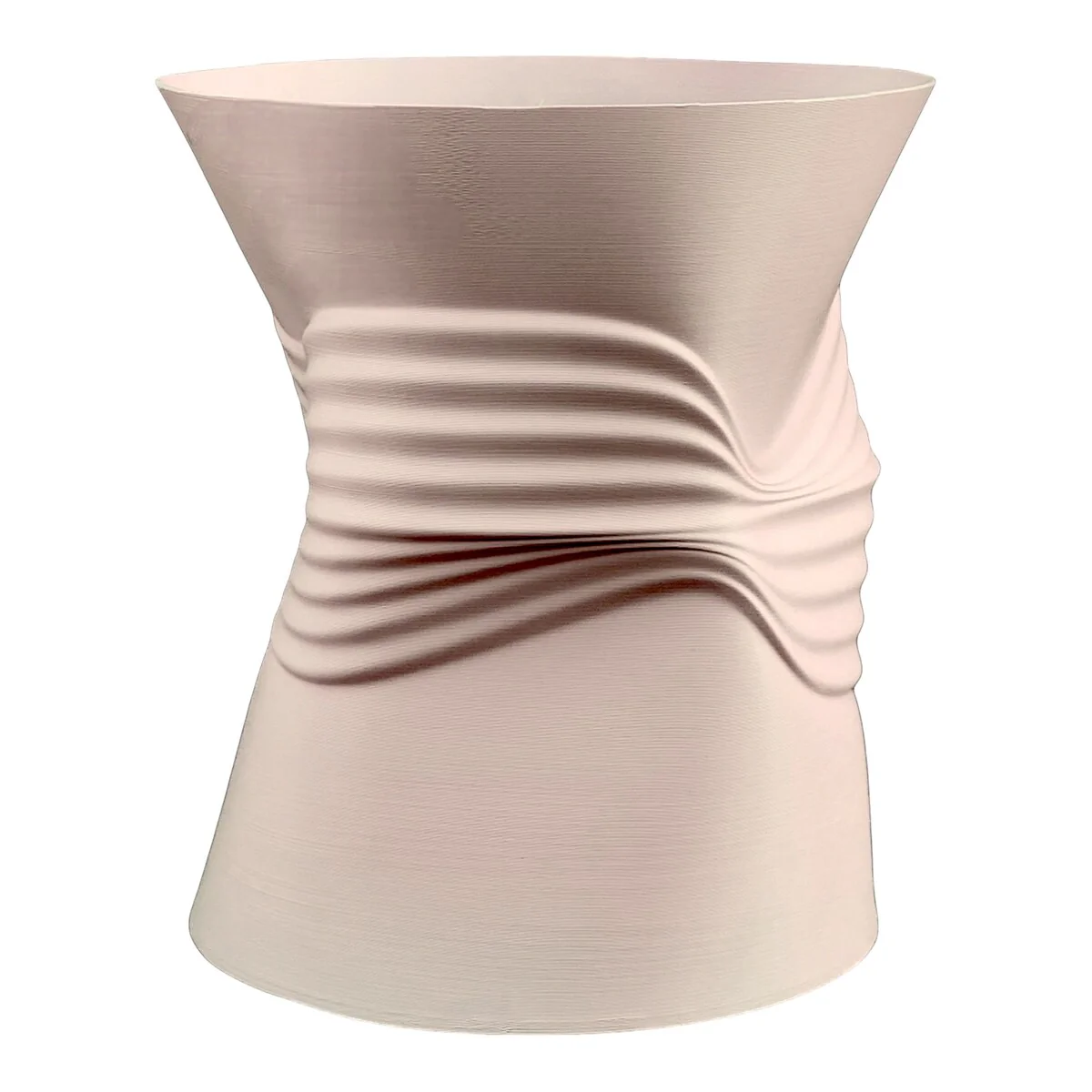 happimess Brent MidCentury Modern Indoor Crushed Can Eco-Friendly 3D Printed Planter with Drainage