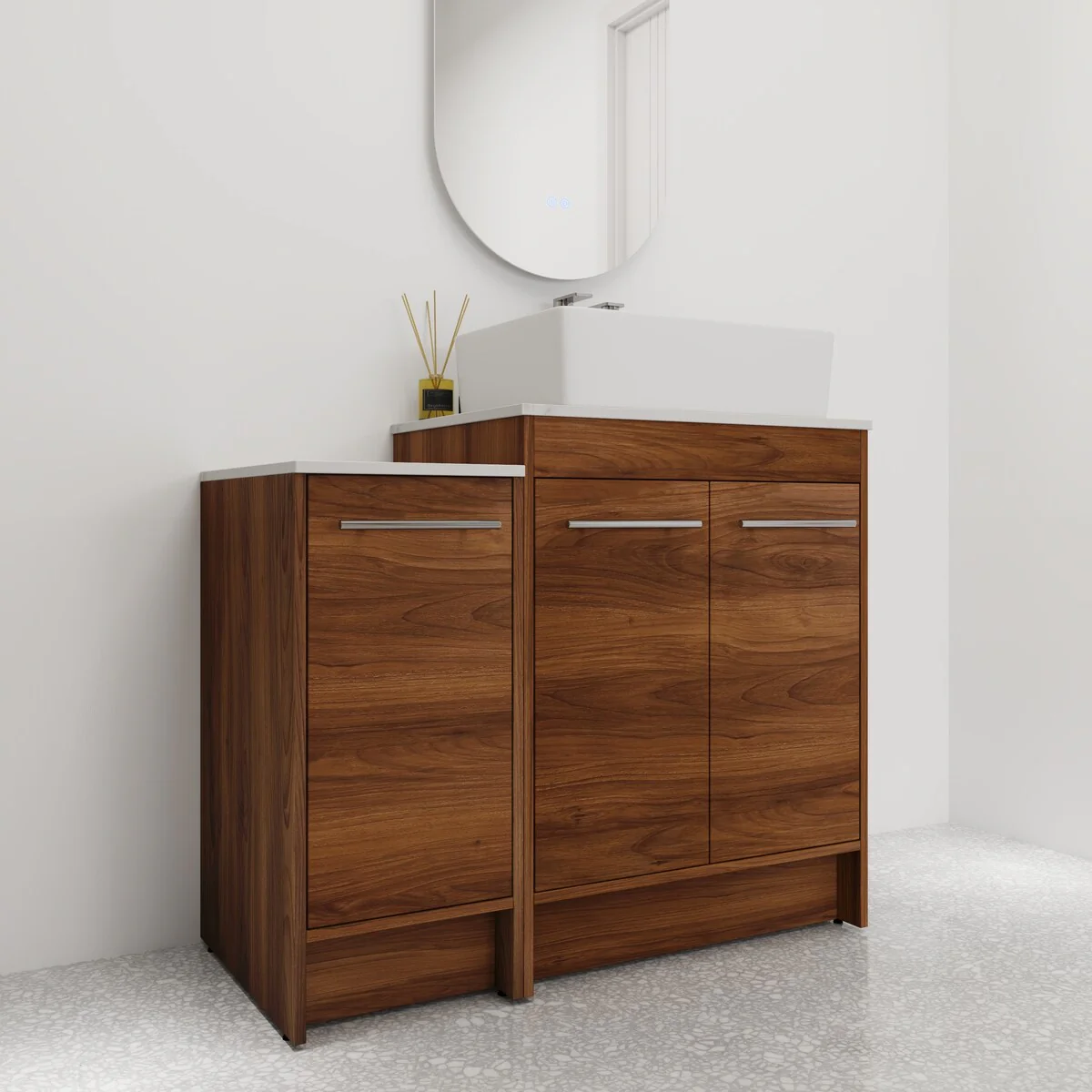 Bathroom Vanity With Sink In 24/36/48/60 Inch, Freestanding Bathroom Vanity With Soft Close Door