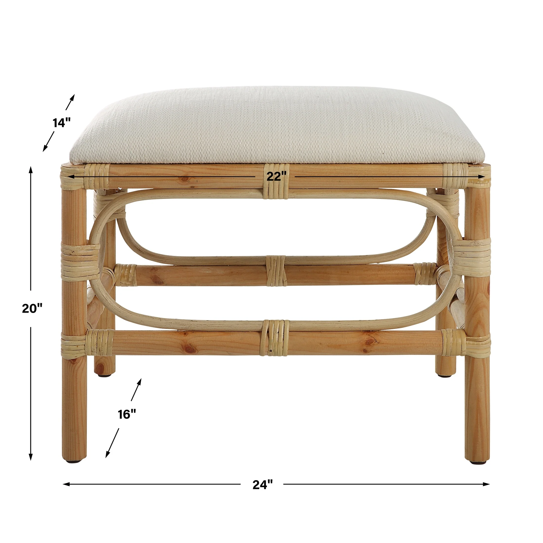 Uttermost Laguna Small Striped Bench