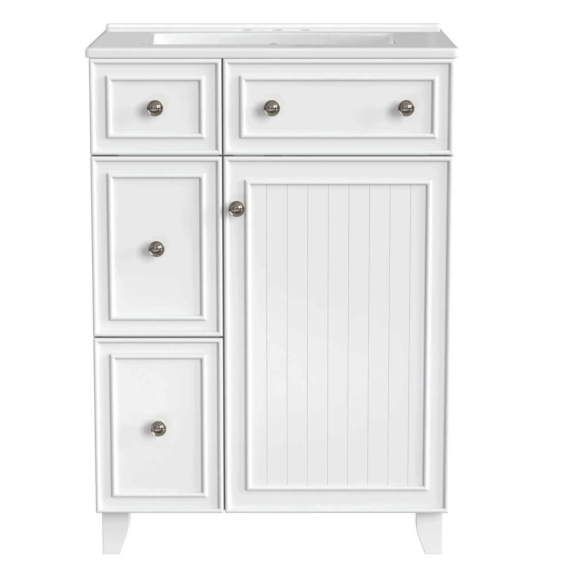 24-Inch Bathroom Vanity Cabinet with Ceramic Sink by Harper&Bright Designs