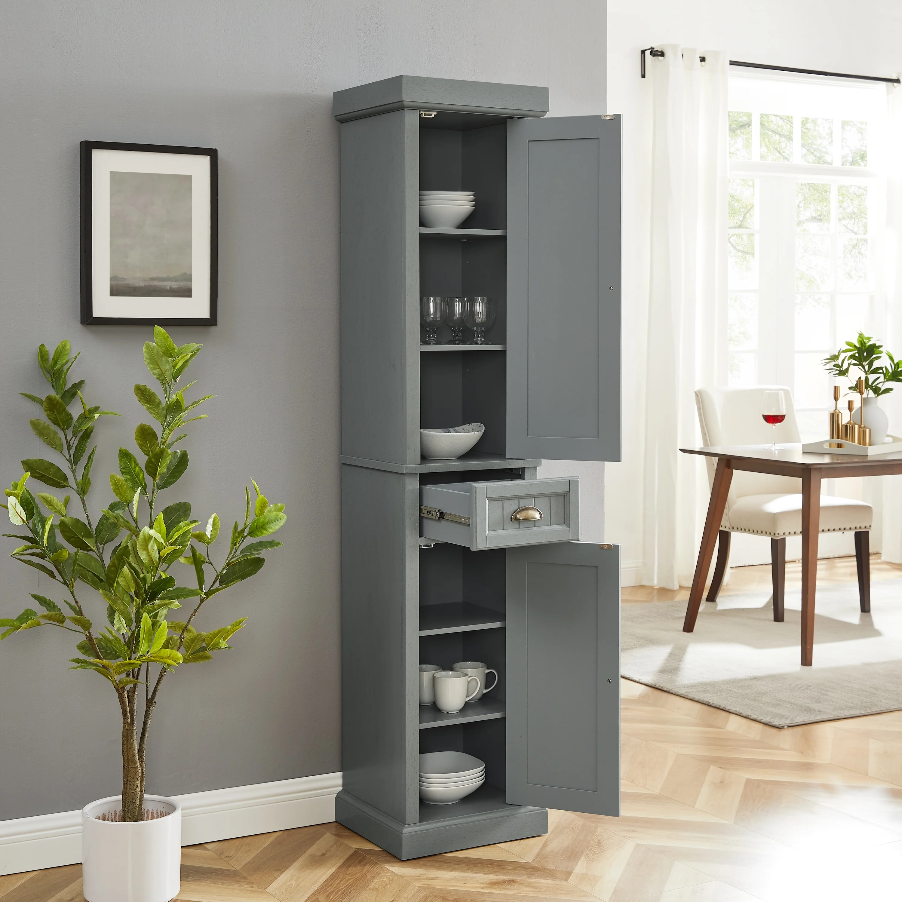 Crosley Seaside Tall Linen Cabinet