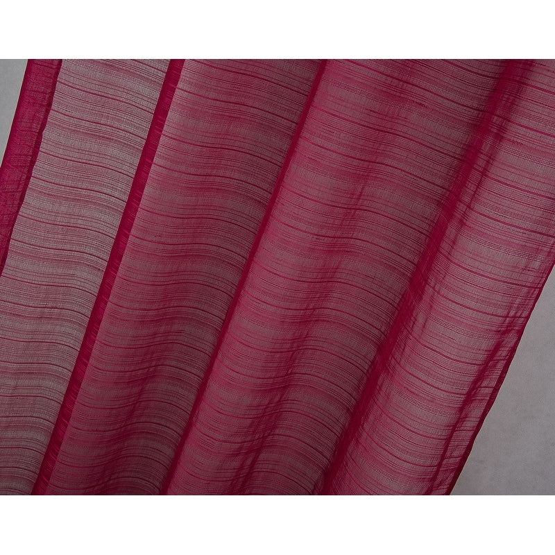 Erica Striped Doily Single Grommet Curtain Panel - (1x) 54 x 90 in. - (1x) 54 x 90 in.