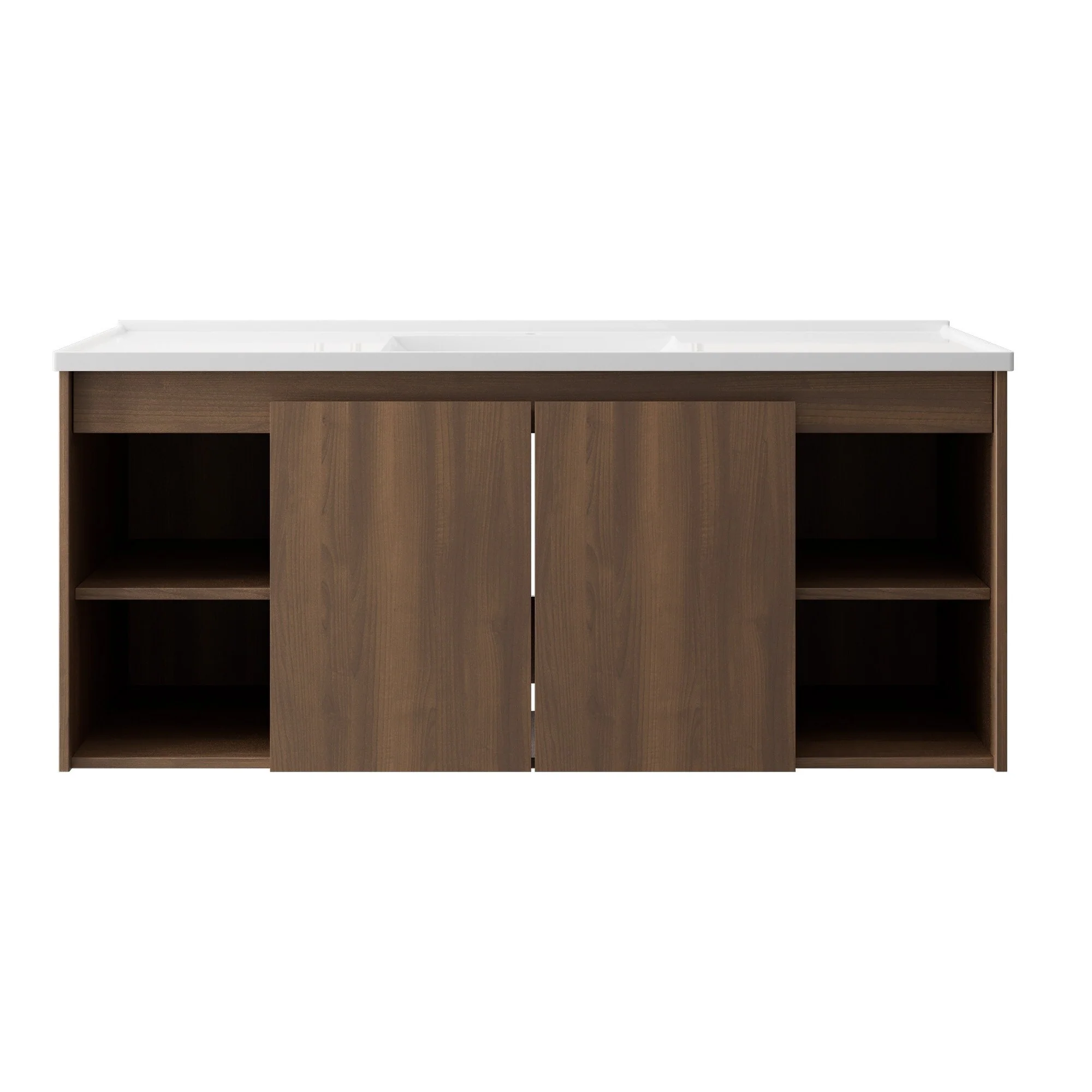 48-Inch Wall-Mounted Modern Bathroom Vanity with Single Sink – Sleek MDF Construction for Contemporary Spaces