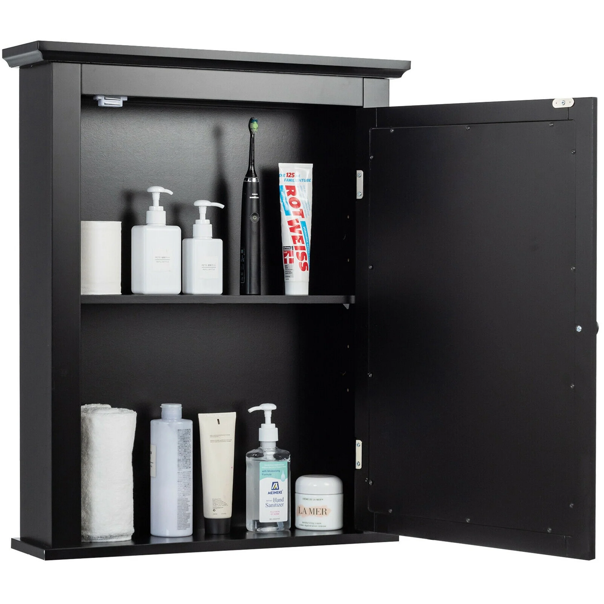 Gymax Bathroom Mirror Cabinet Wall Mounted Adjustable Shelf Medicine - See Details