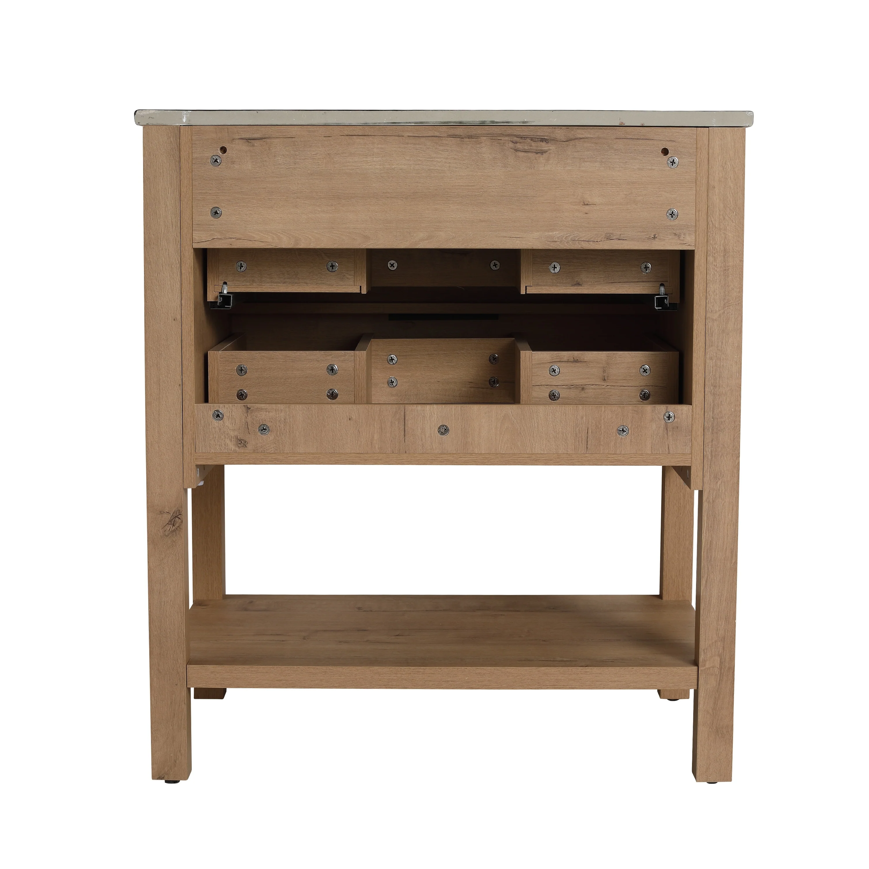 BNK 30/36 Inch Bathroom Vanity With Single Sink,Modern Bathroom Vanities With Soft Close Drawer And Shelf