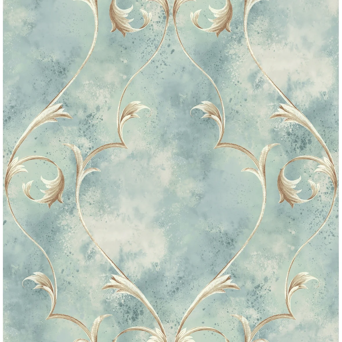 Seabrook Designs Villa Scroll Frame Unpasted Wallpaper