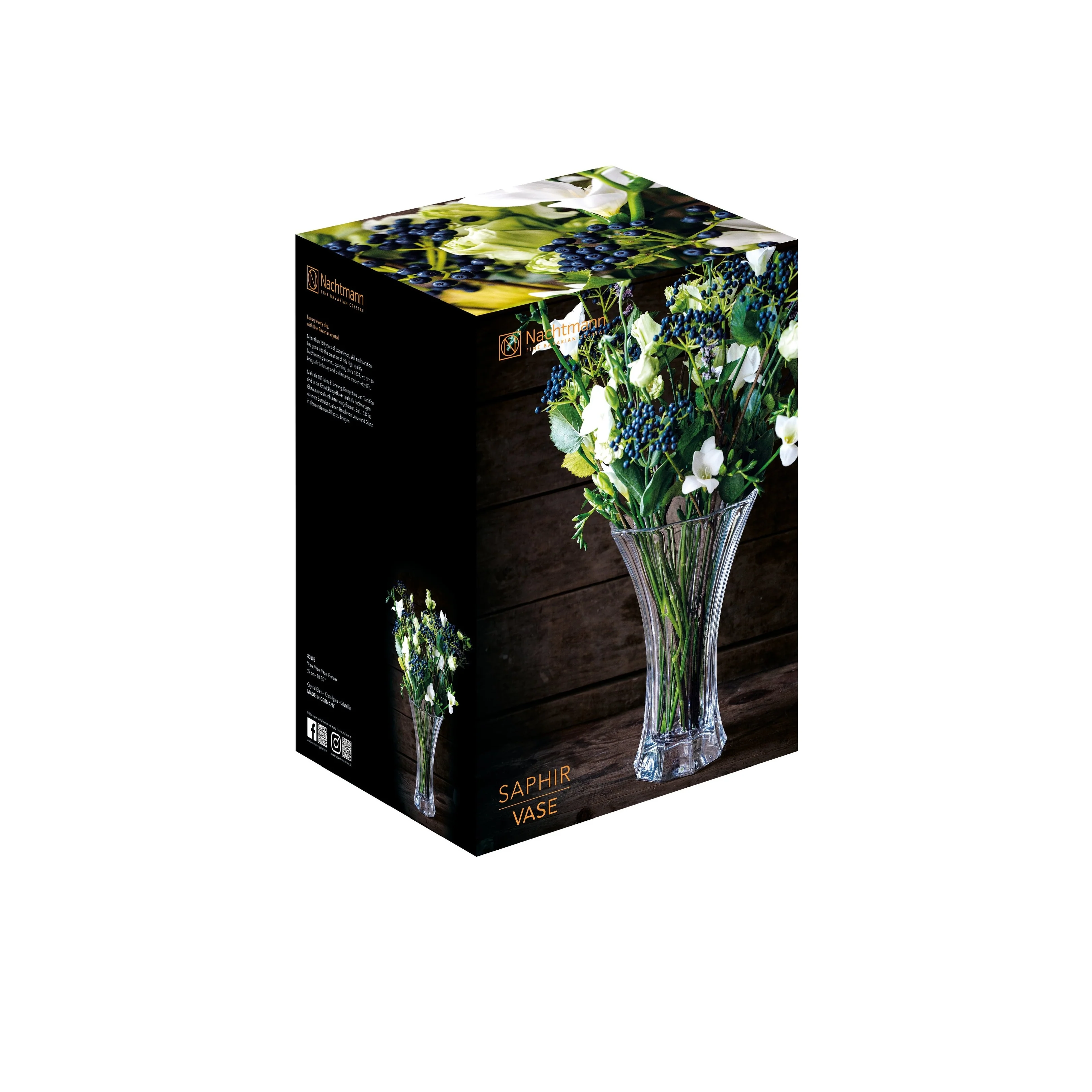 Nachtmann Saphir Crystal Vase