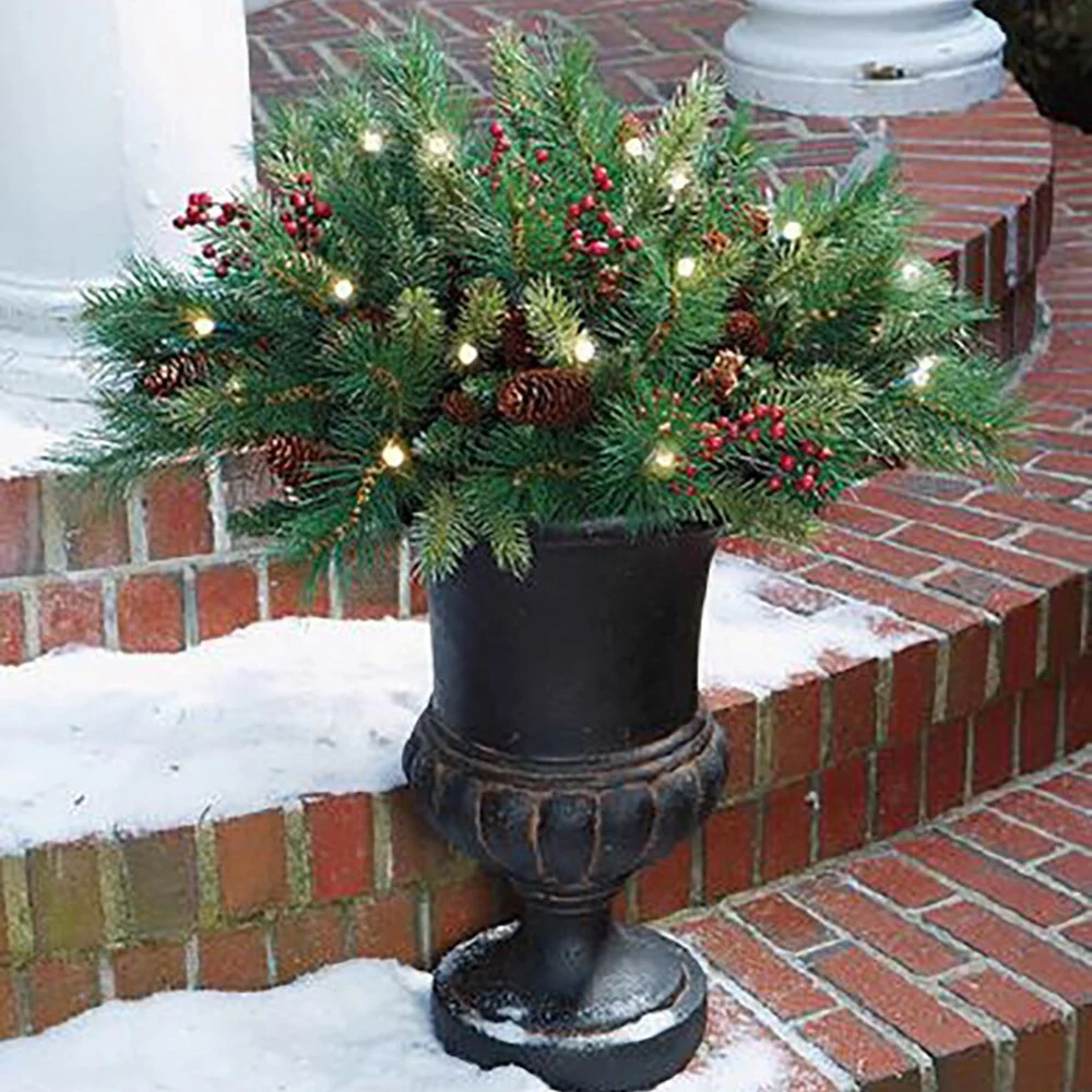 Traditional Woodland Berry Multi LED Light Pot Filler - Choose LED Raspberry Covers or LED T5 Mini Lights