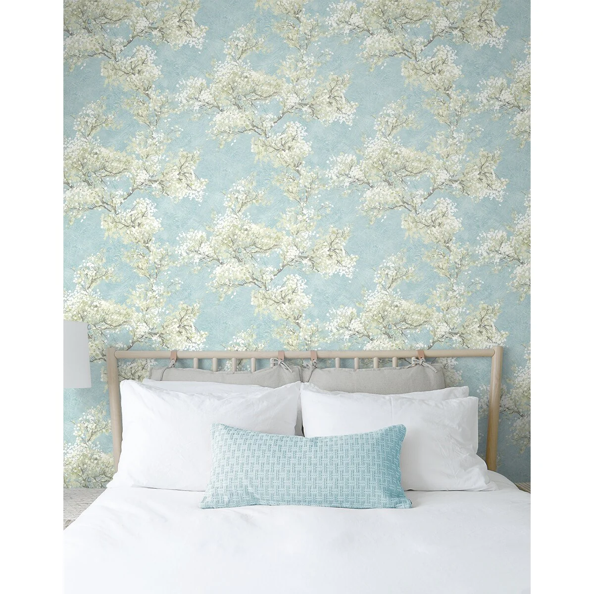 NextWall Cherry Blossom Grove and Stick Wallpaper