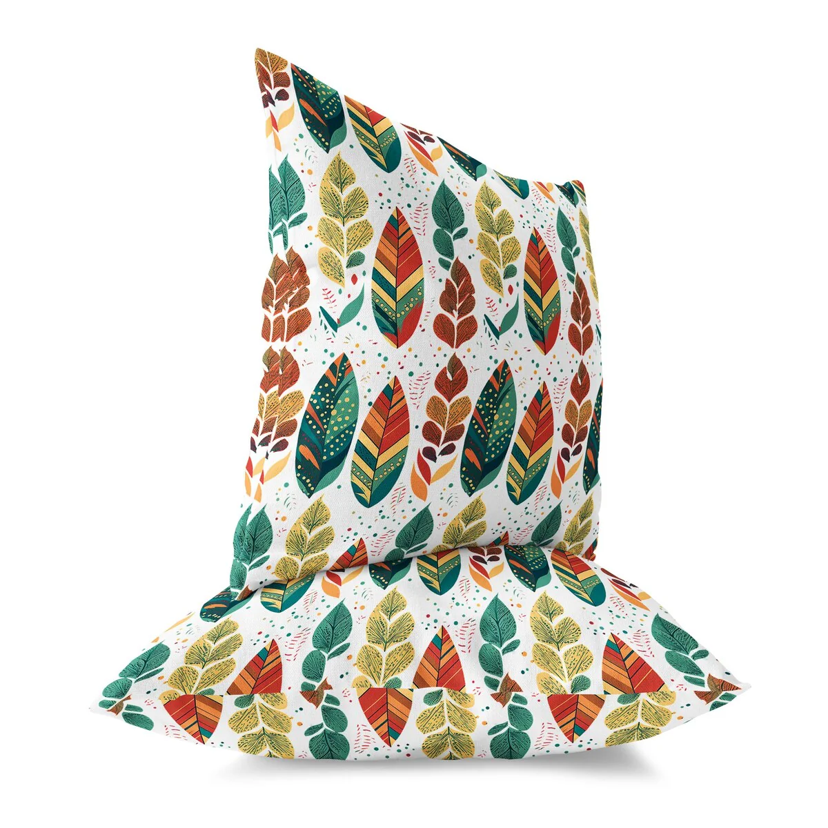 Multi And 0 Tribal Leafy Treasures Indoor/Outdoor Throw Pillow Zipper