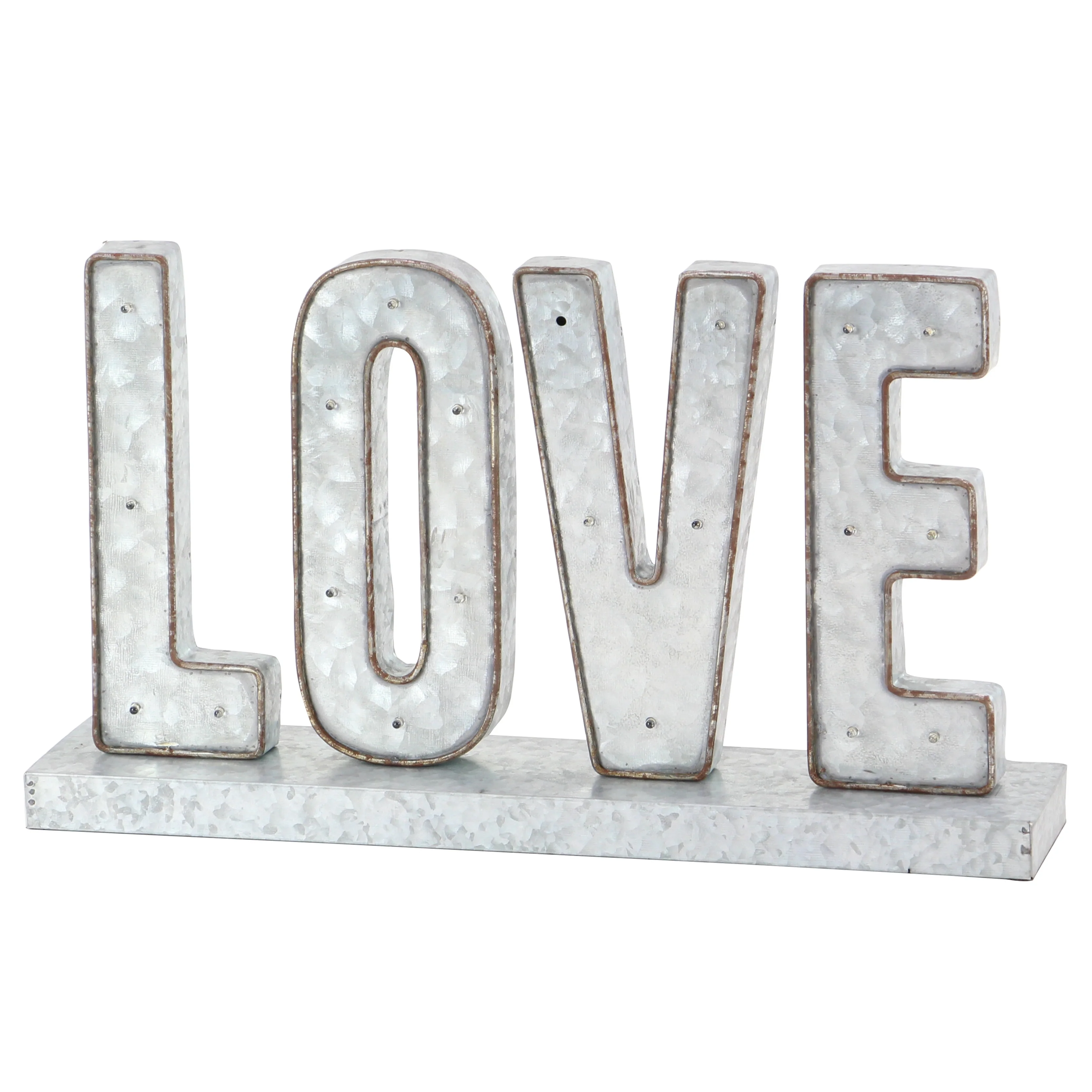 Grey Iron Farmhouse Decorative Sign 12 x 20 x 4 - 20 x 4 x 12