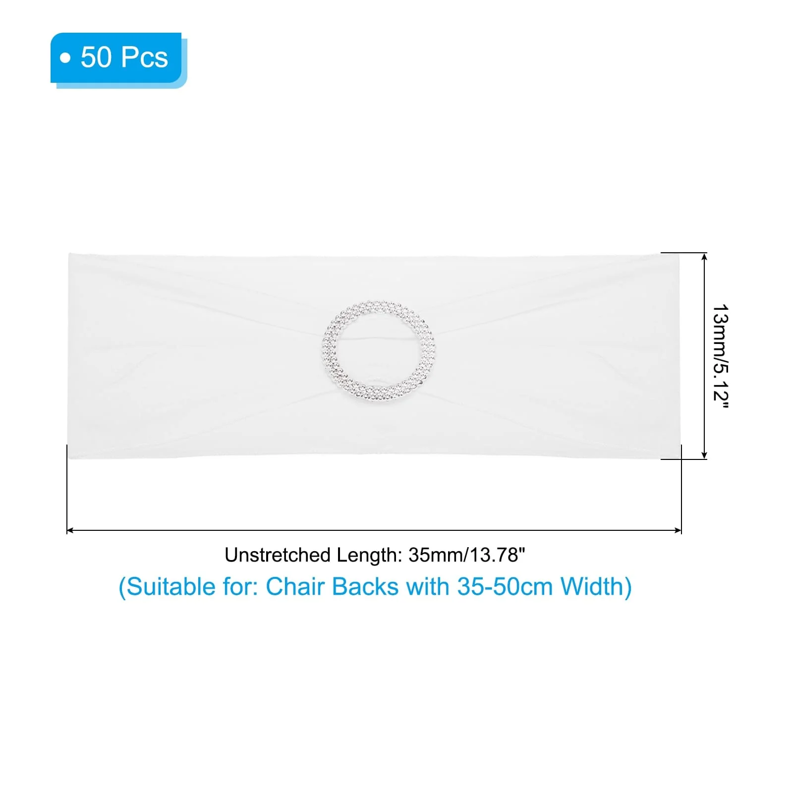 Chair Bows Sash 50 Pcs Stretch Chair Cover Band Elastic Chair Tie