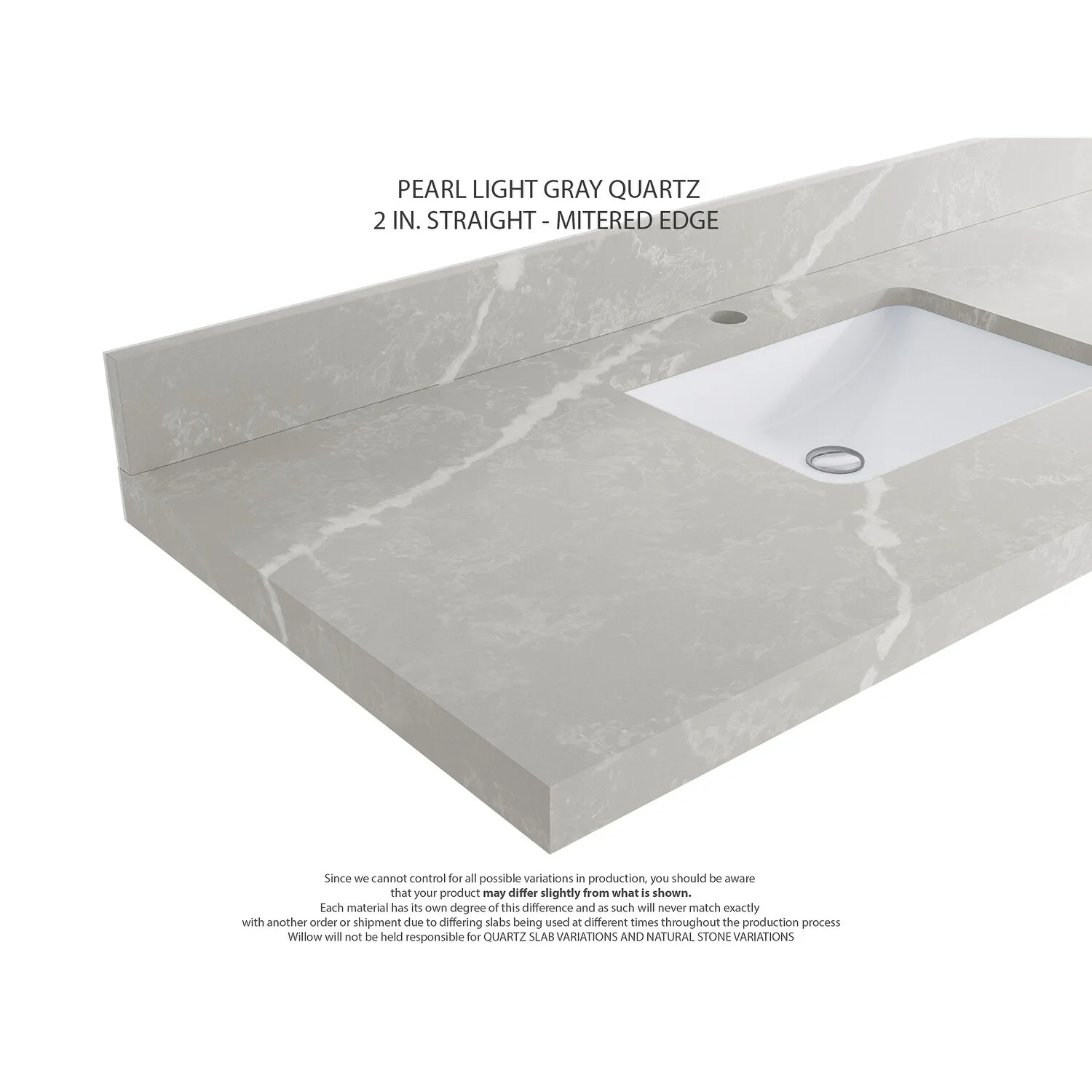 Willow Collections 48 in. W x 22 in. D Aberdeen Single Bowl Sink Bathroom Vanity with Countertop