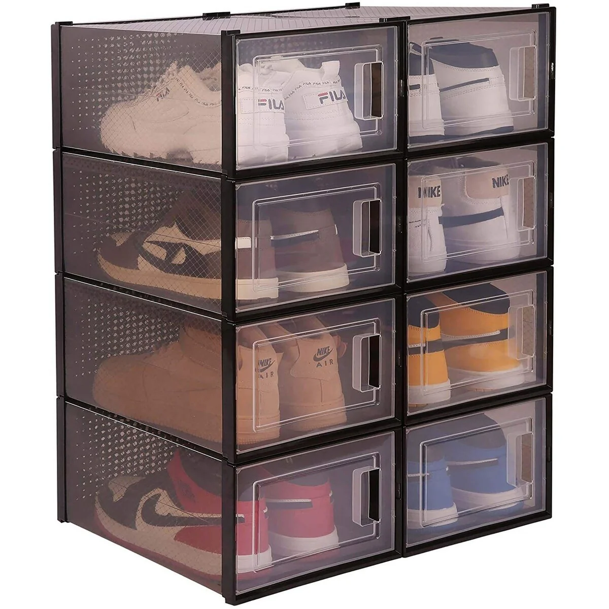 8 Pack Stackable and Foldable Clear Sneaker Display Box