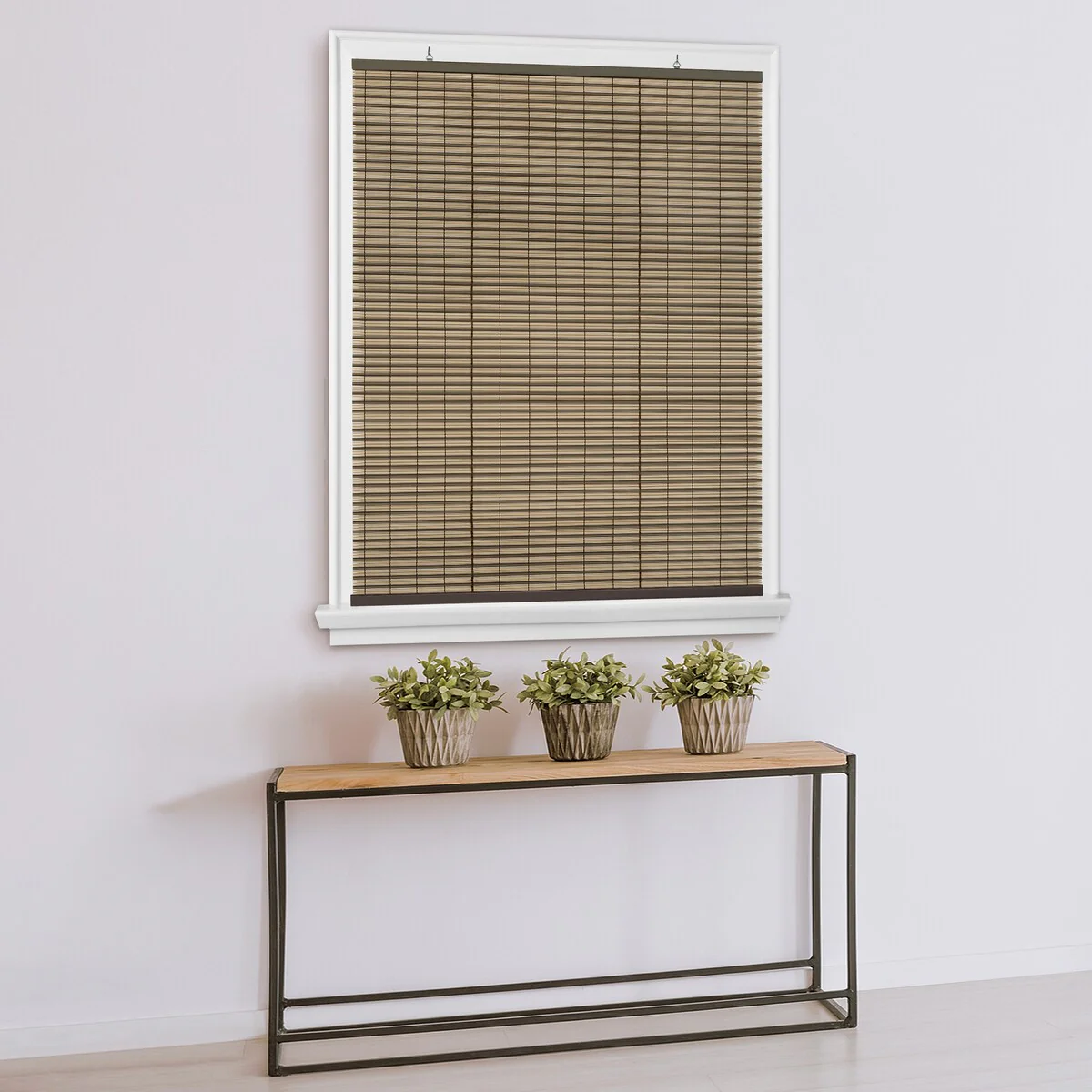 Porch & Den Longbow Vinyl Cordless Roll-up Veranda Blind