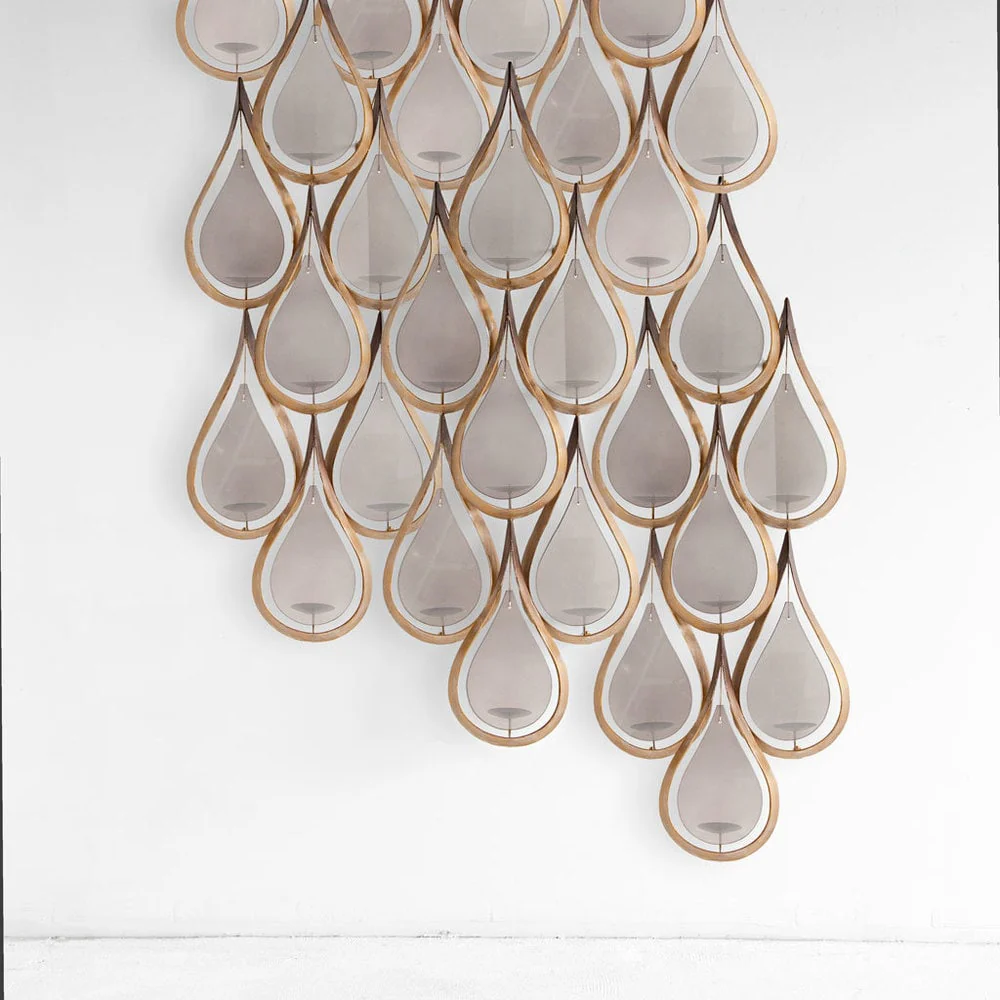 Edidon Gold Metal Tear Drop Candle Display - 20.1