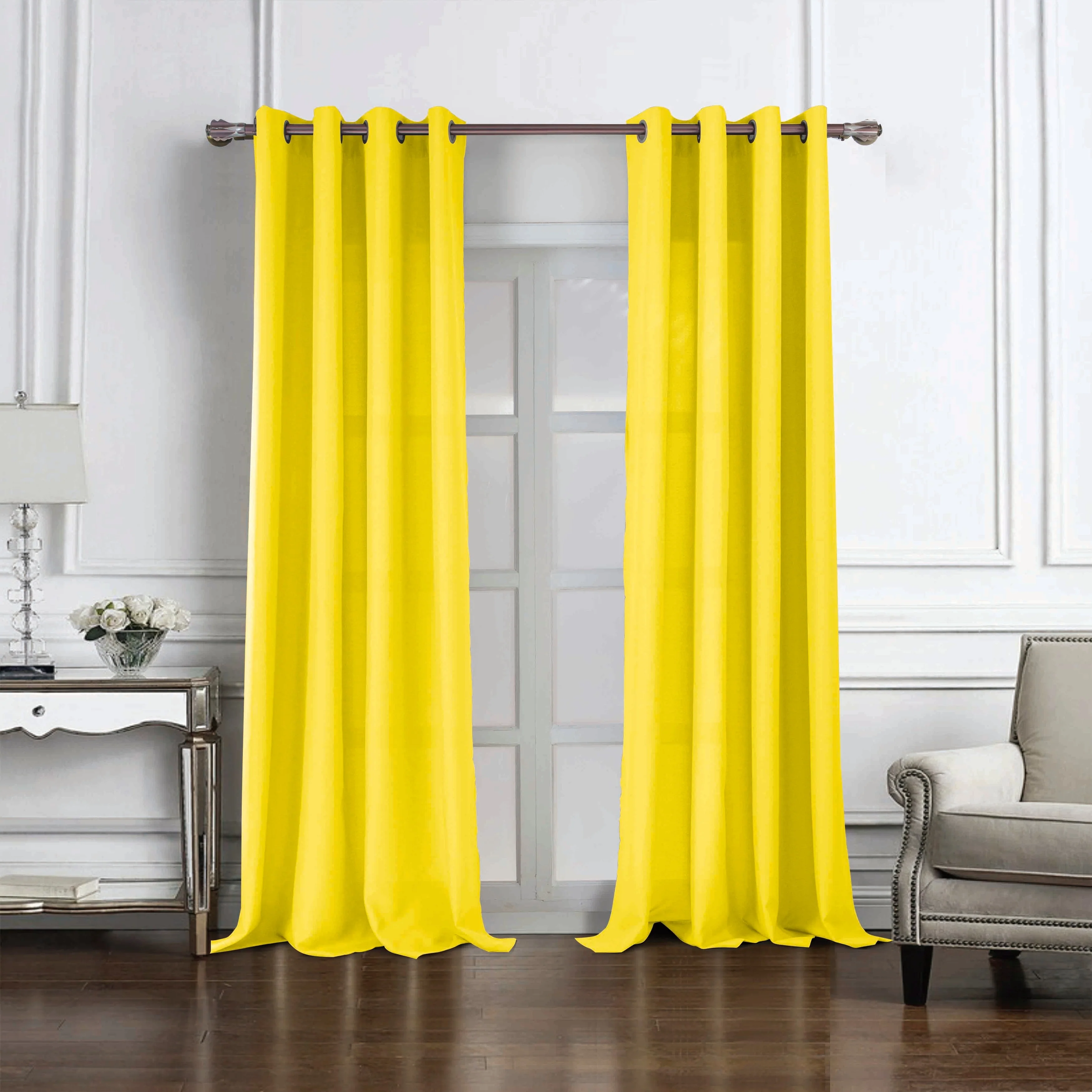 Cole Textured Grommet Window Curtain Panel 90