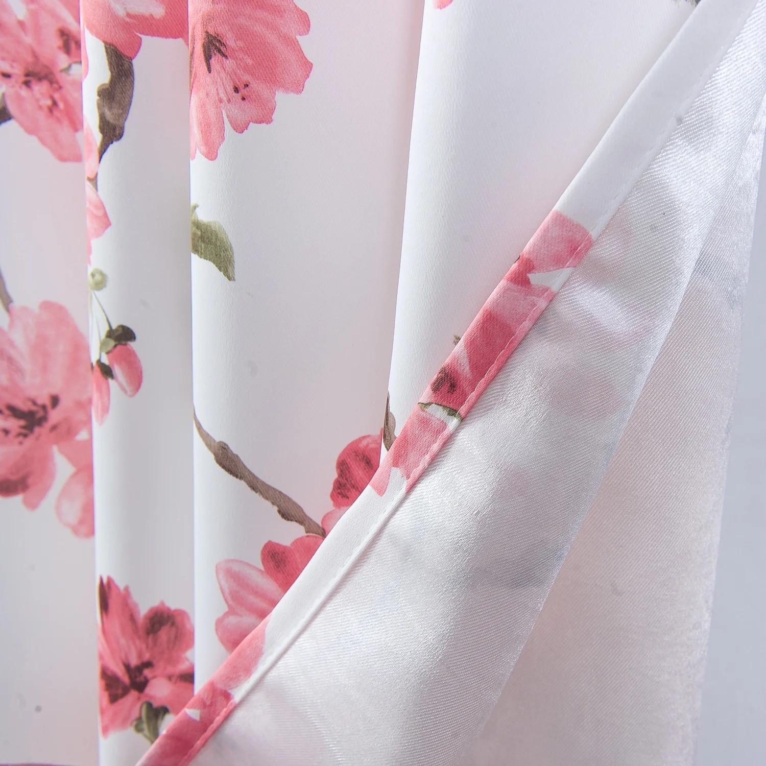 Lily Flowers Blackout Window Curtain 90 inch