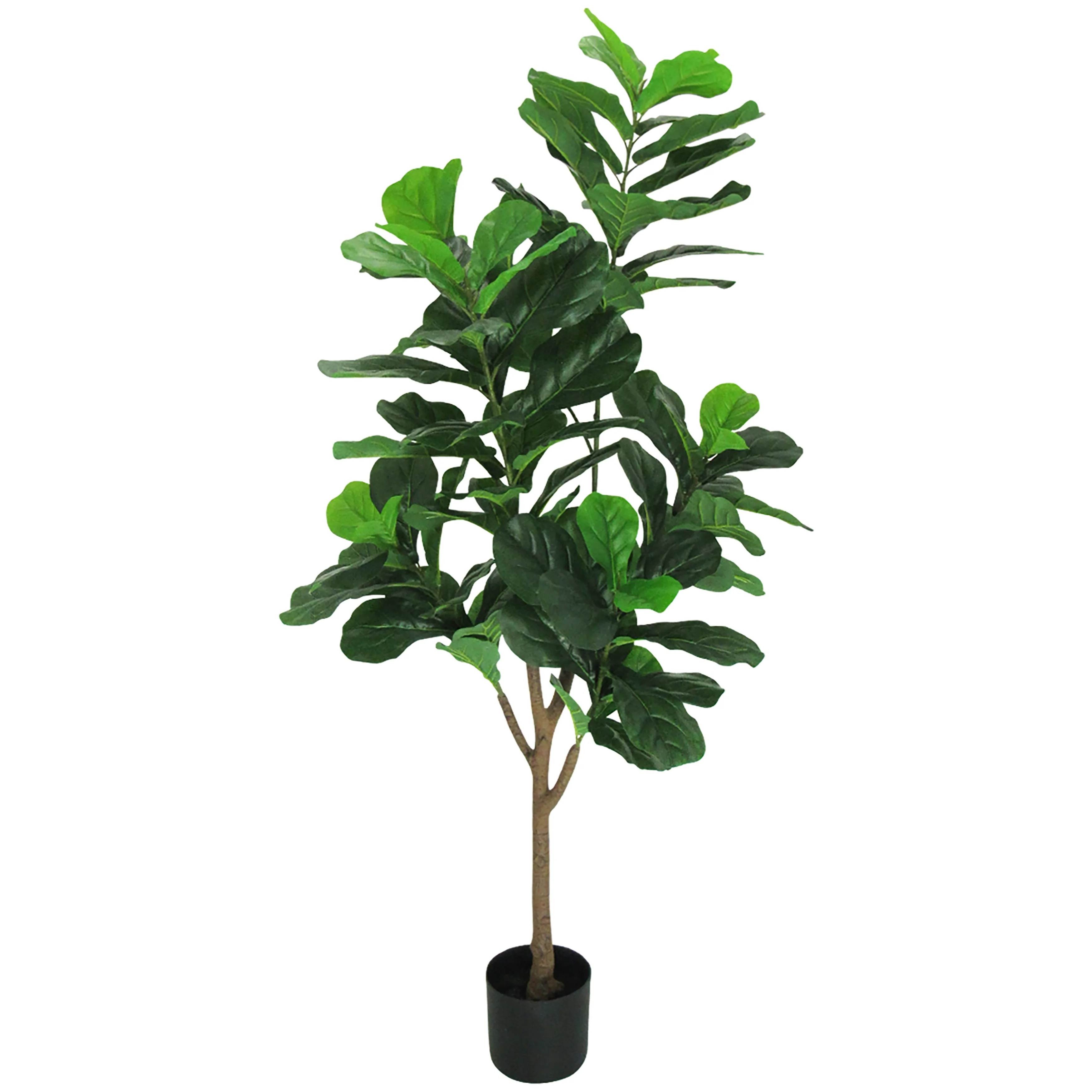 5.5ft Real Touch Artificial Fiddle Leaf Fig Tree Plant in Black Pot - 67