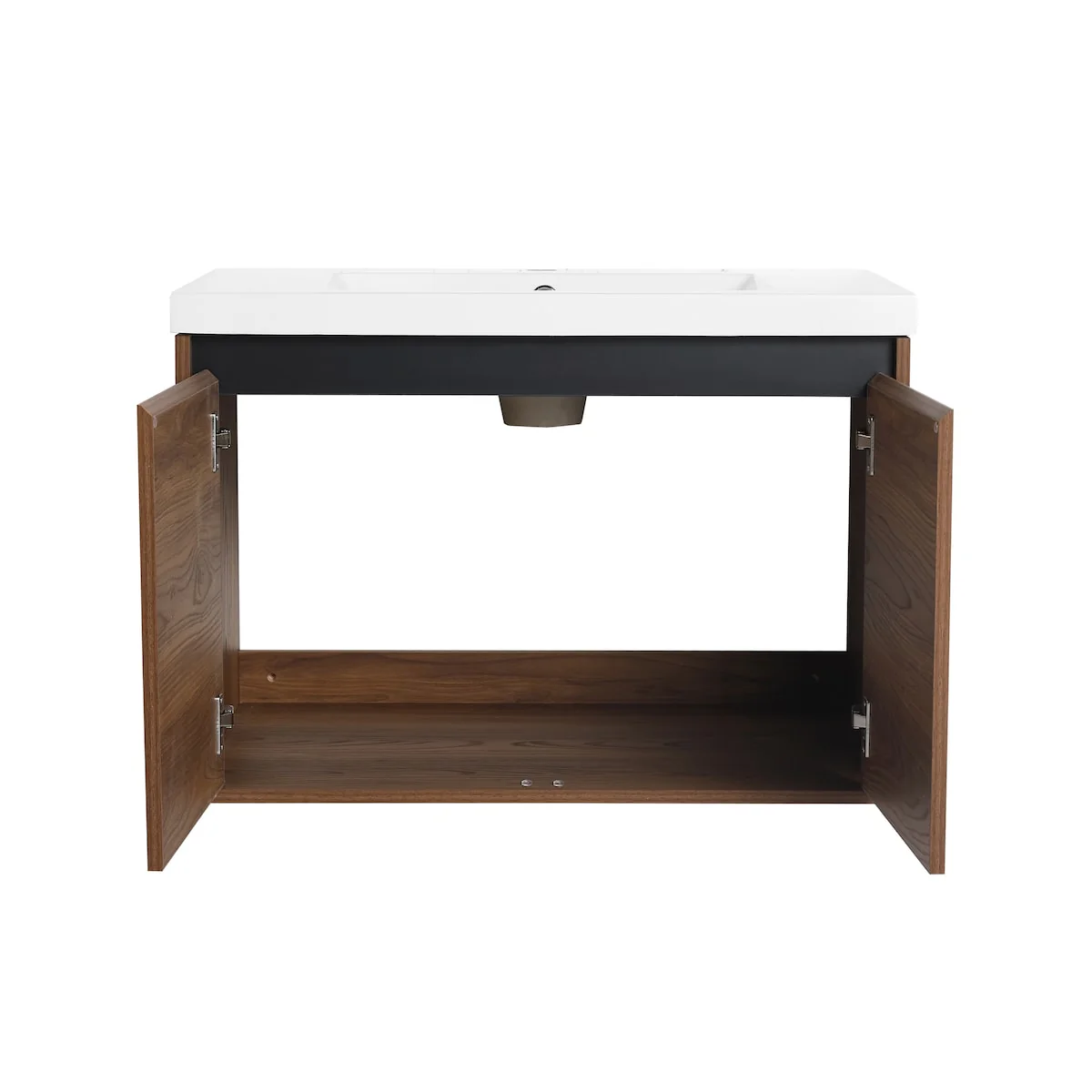 Bathroom Vanity with Resin Countertop Sink & 2 Doors