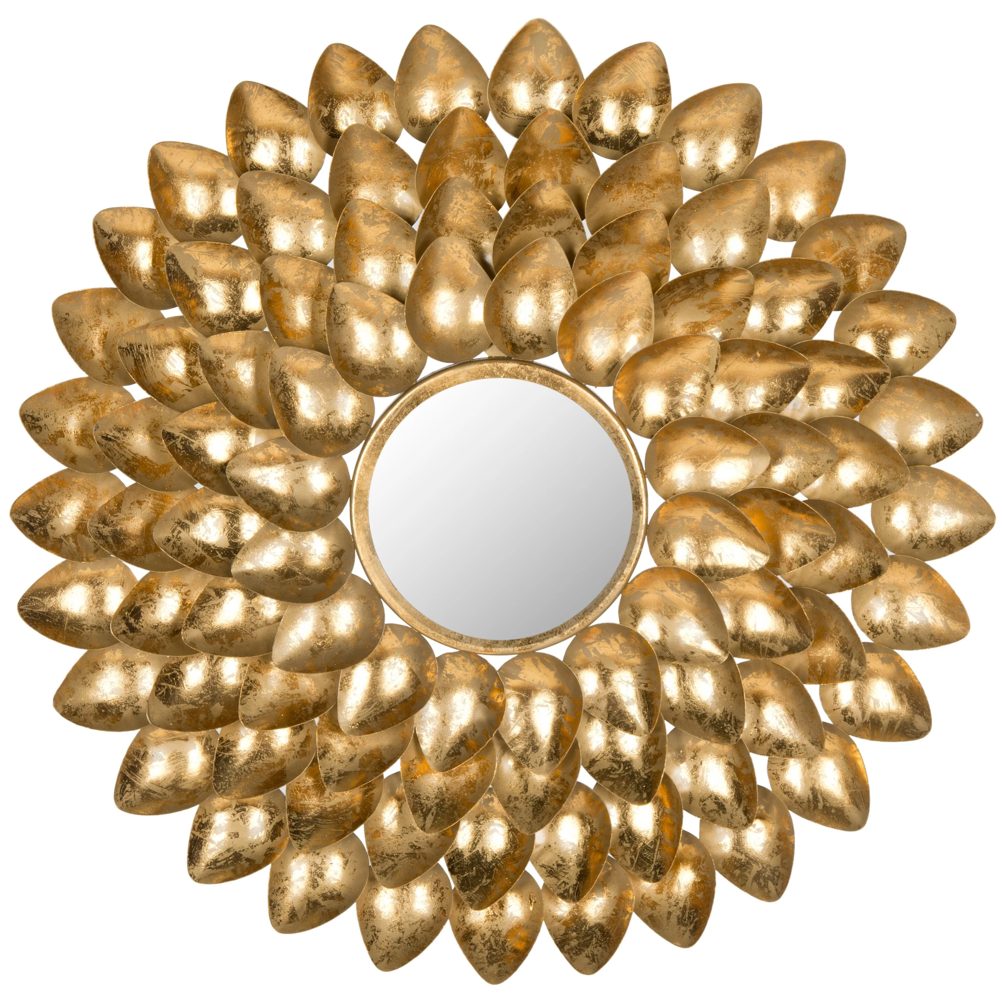 SAFAVIEH Amberly Antique Gold Sunburst 29-inch Decorative Mirror - 29