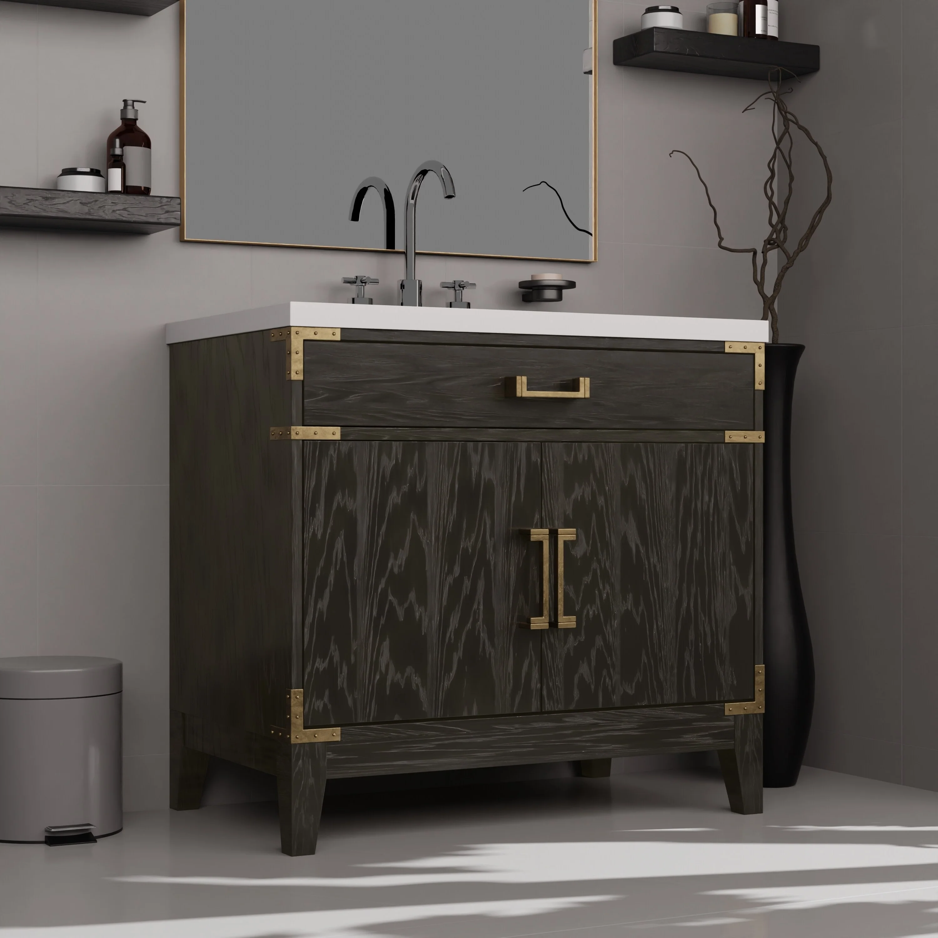 Laurel Bath Vanity Quartz Top, Sink and Faucet