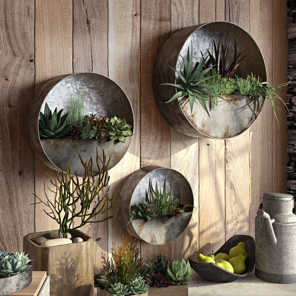Aria Succulent Wall Planters (Set of 3) - 16