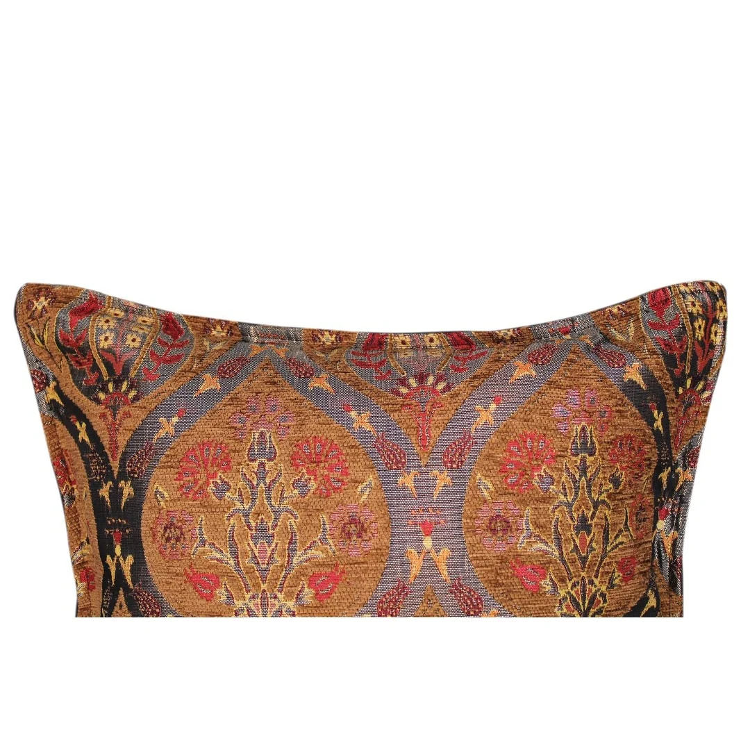 Boho Chic Peony Turkish Throw Pillow